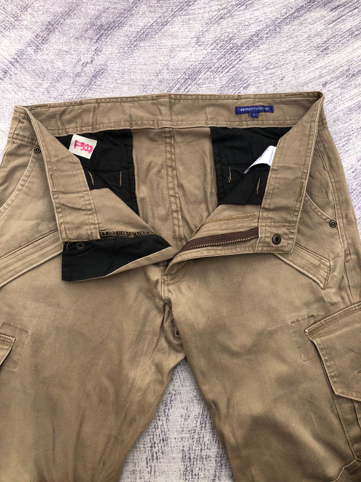 Designer × semanticdesign Japanese y2k SemanticDesign Cargo Pants Leg Spring Size US 33 - 10 Thumbnail