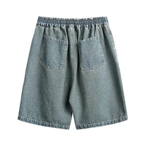 Japanese Brand Classical Figure Print Washed Denim Shorts Size US 32 / EU 48 - 2 Thumbnail