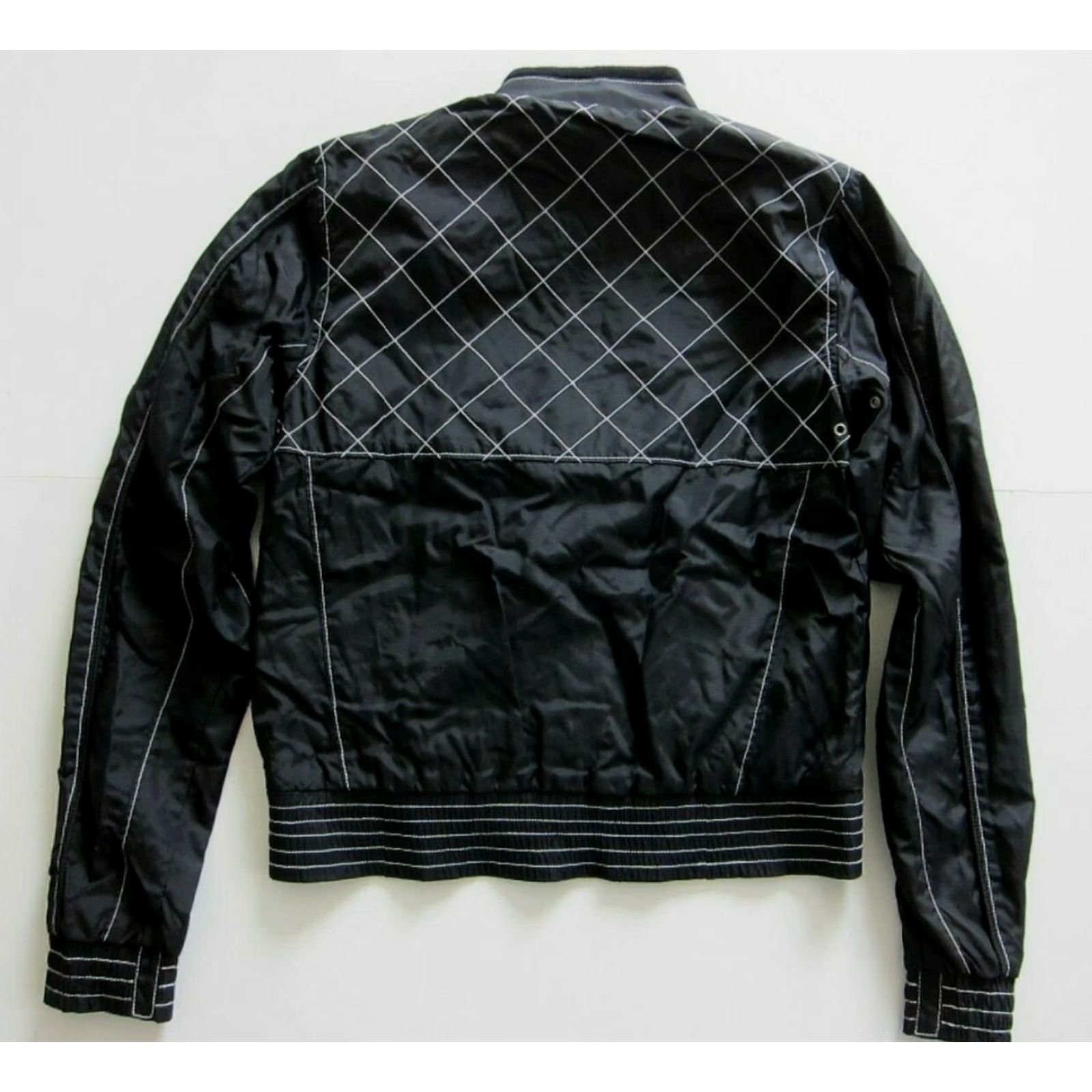Vintage I. Spiewak & Sons. INC Nylon Black Quilted Rain Windbreaker Biker Moto Jacket XS Size XS / US 0-2 / IT 36-38 - 2 Thumbnail