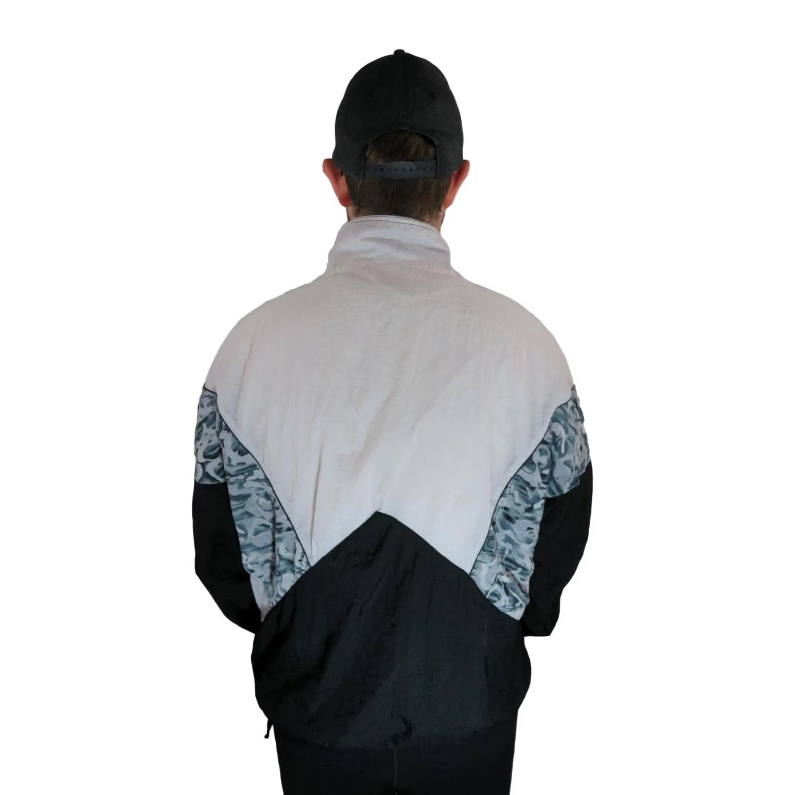Reebok VINTAGE 90s Reebok Jacket Mens L White Camo Nylon Coat Concrete Running Weathergear Wind-Resistant Size US L / EU 52-54 / 3 - 2 Thumbnail