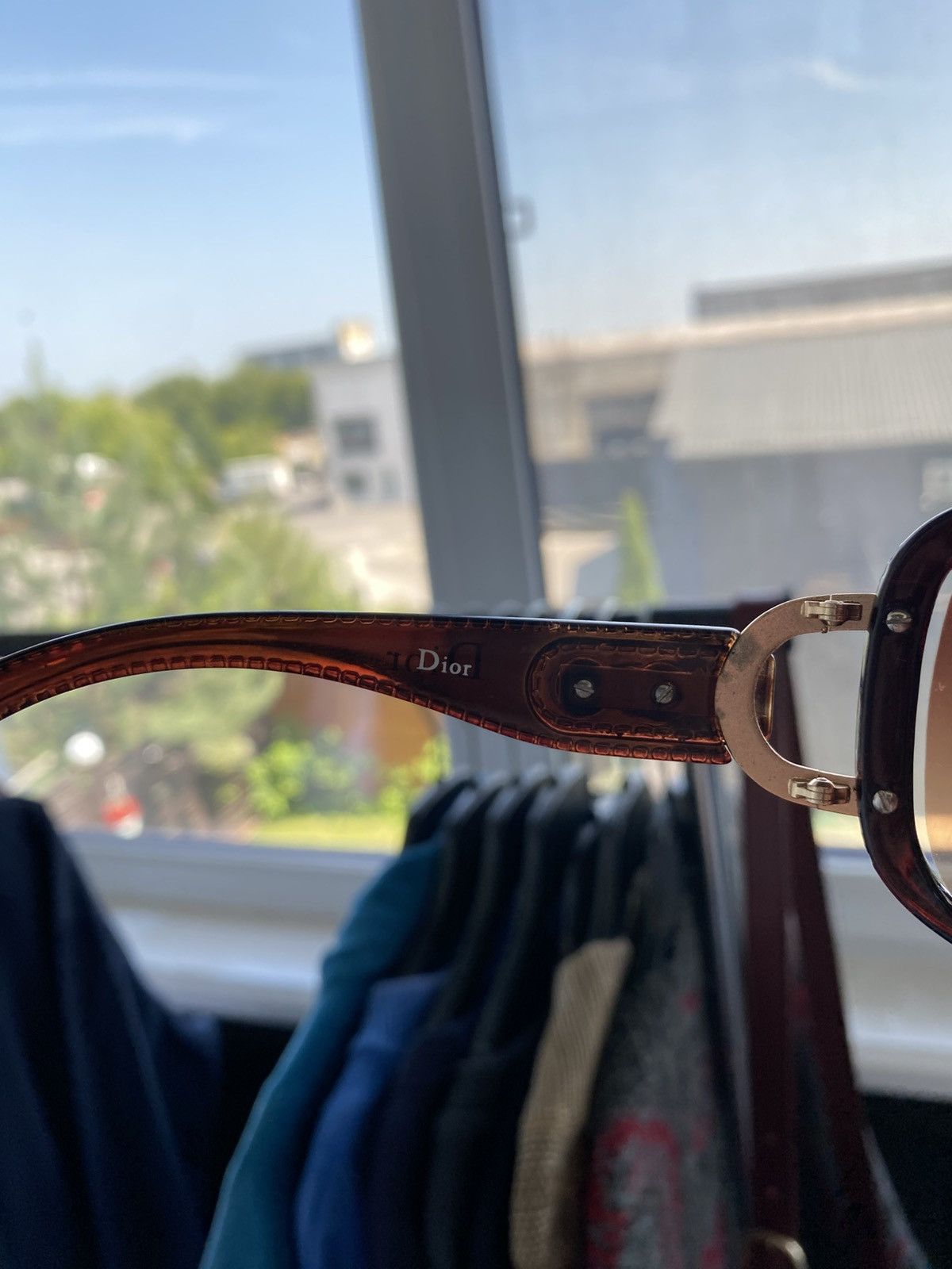 Dior 🔥VINTAGE DIOR LOGO SUNGLASSES GLASSES MADE IN ITALY Size ONE SIZE - 6 Thumbnail