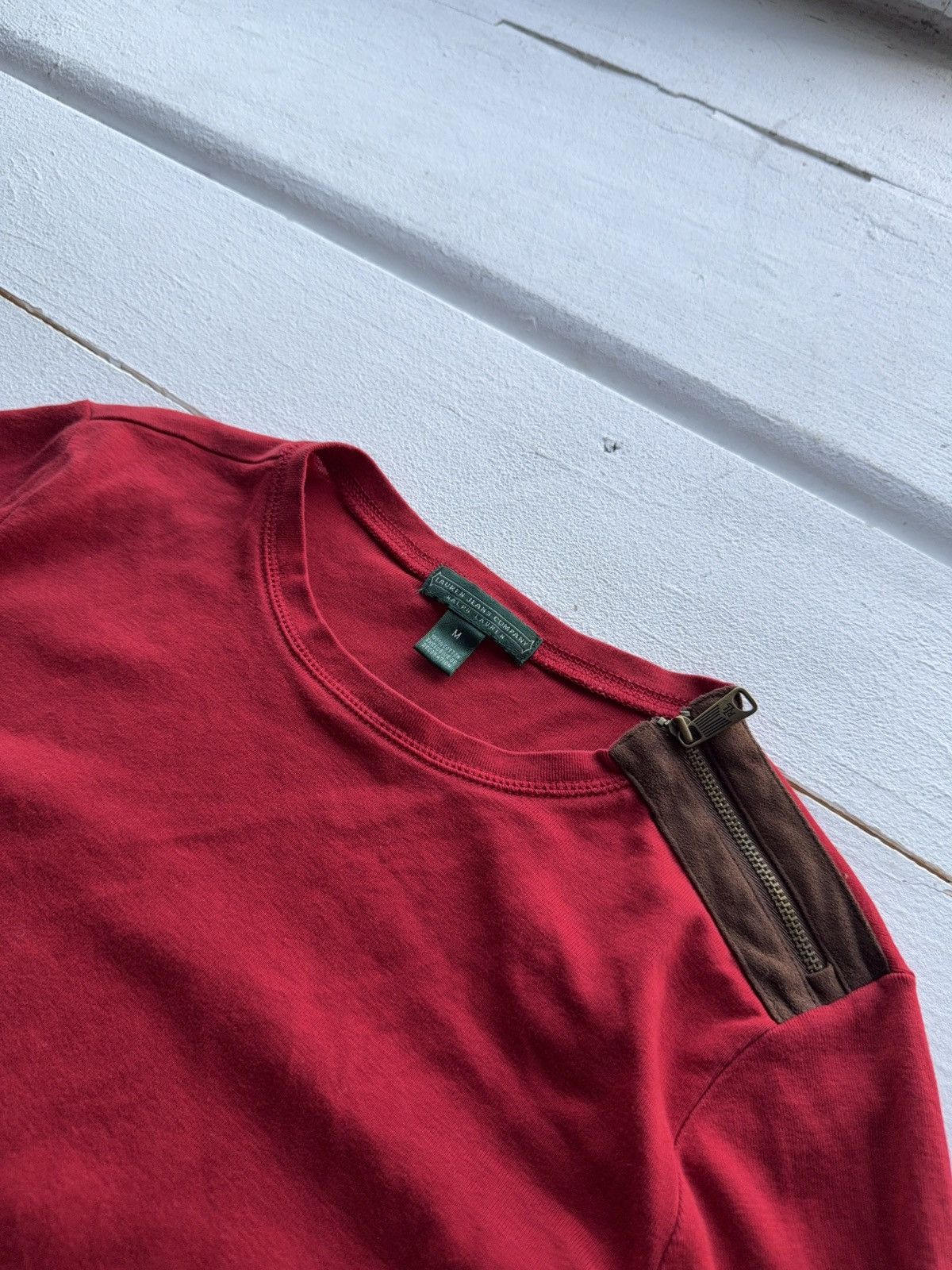 Polo Ralph Lauren Vintage Ralph Lauren Jeans Co Red Sweatshirt Zip Shoulder Size M / US 6-8 / IT 42-44 - 5 Thumbnail