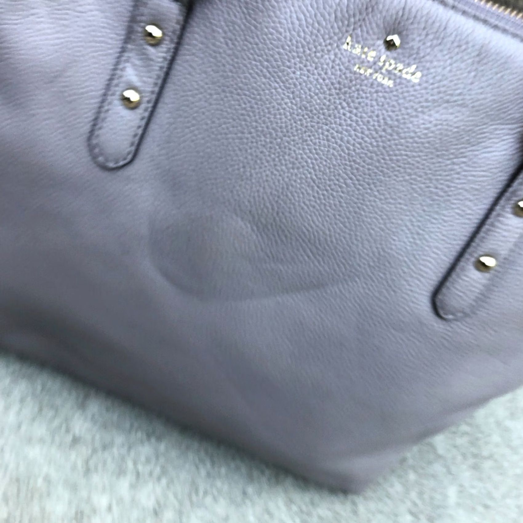 Vintage KATE SPADE Penny Larchmont Avenue Tote Purse Beige Leather Shoulder Hand Bag Women's Large 16 W x 10 H x 5 D Size ONE SIZE - 5 Thumbnail