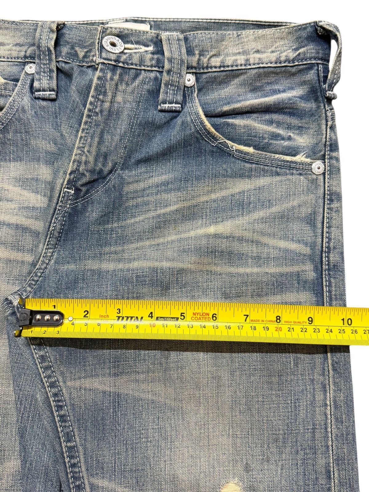 Levi's Vintage Y2K Levis 504 Faded Wash Whisker Distressed Straight Size US 30 / EU 46 - 15 Thumbnail