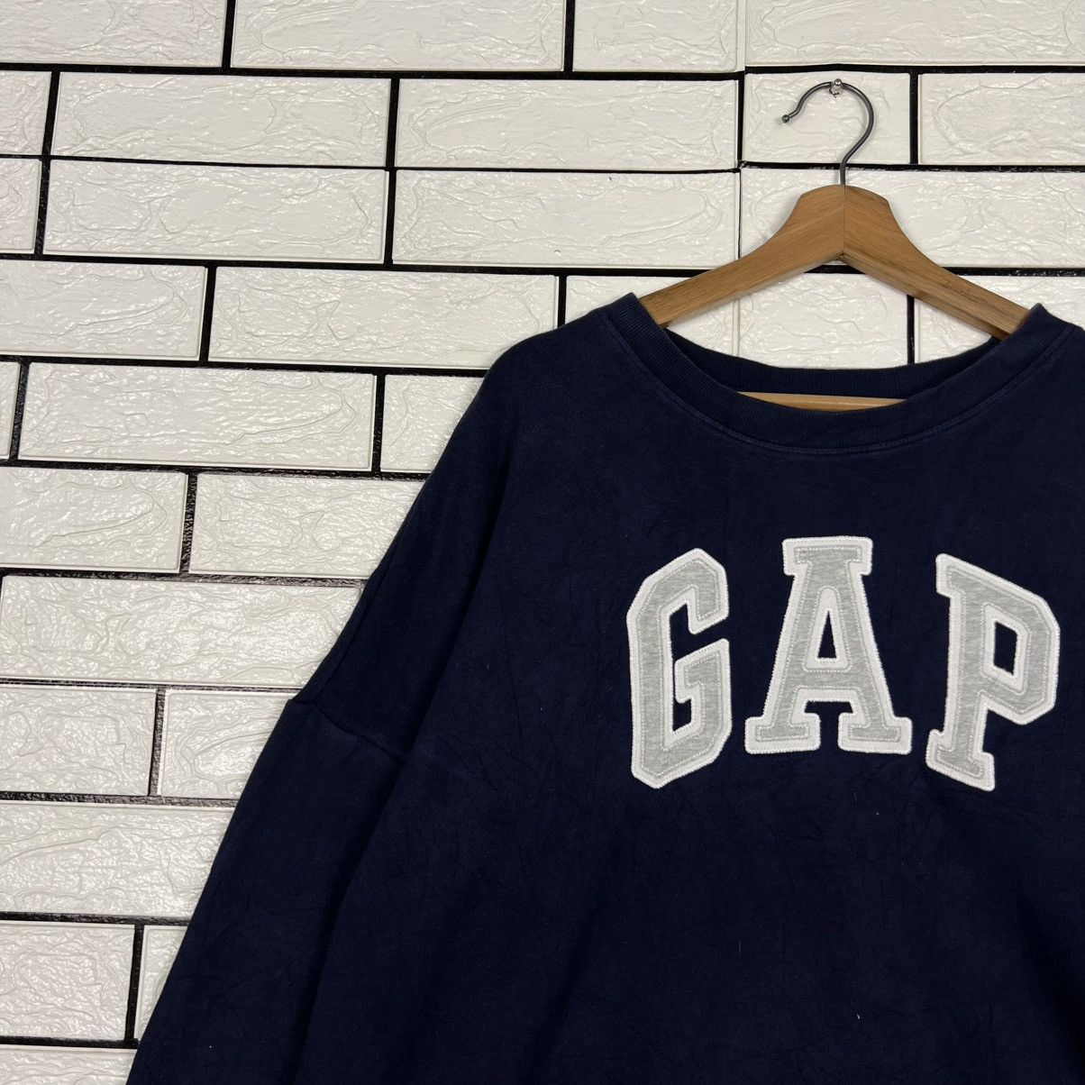 Gap GAP Spellout Big Logo Blue Crewneck Sweatshirt #4269-C194 Size US XL / EU 56 / 4 - 4 Thumbnail