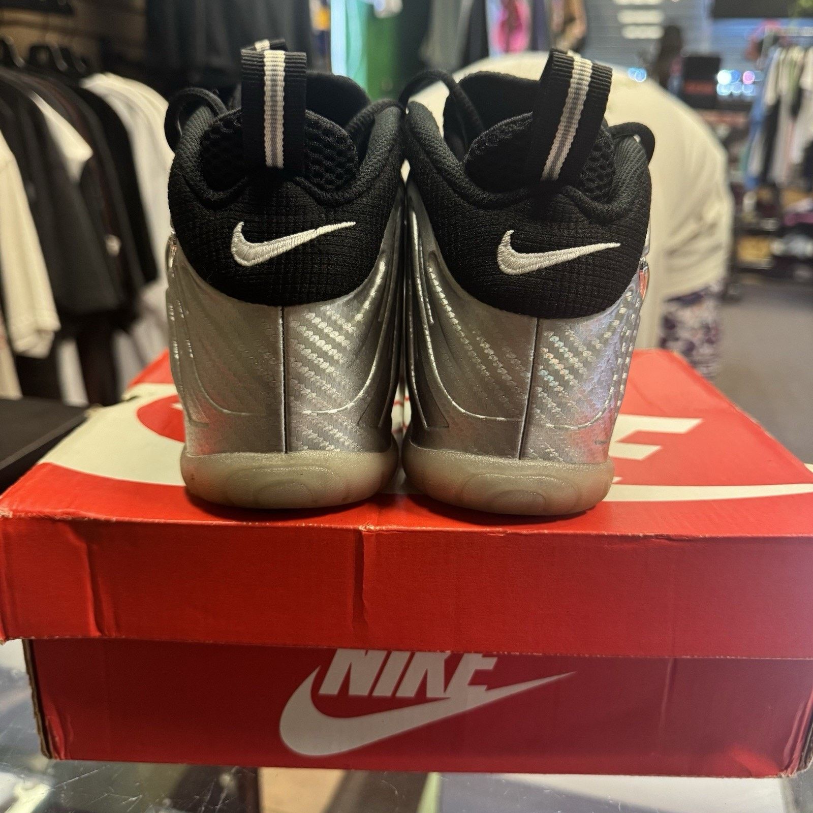 Nike Size 4 Nike Air Foamposite Pro Silver Surfer Size US 5.5 / EU 38 - 4 Thumbnail