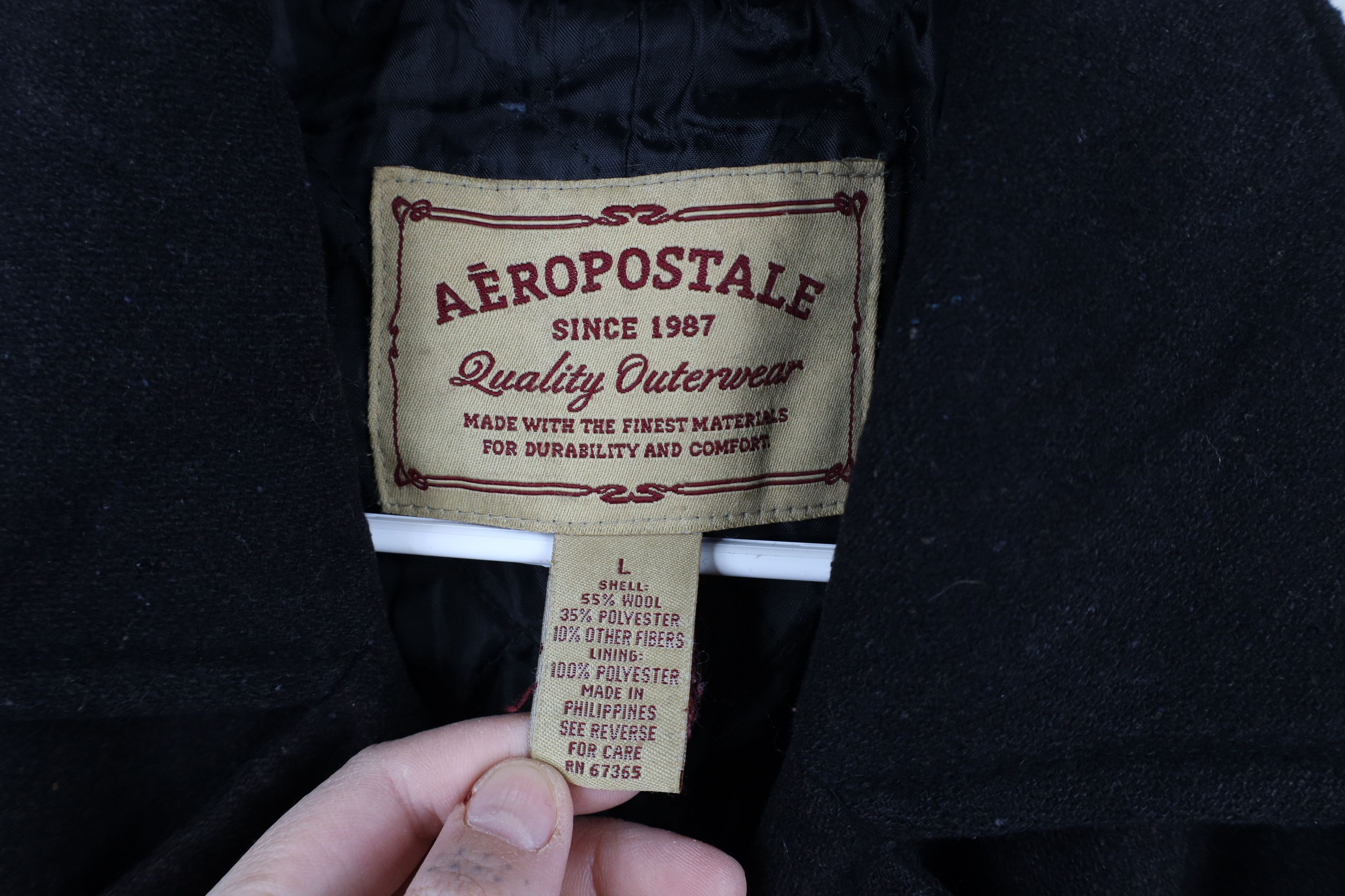 Aeropostale × Vintage Vintage 90s Y2K Aeropostale Babydoll Blend Peacoat Jacket Size L / US 10 / IT 46 - 9 Thumbnail
