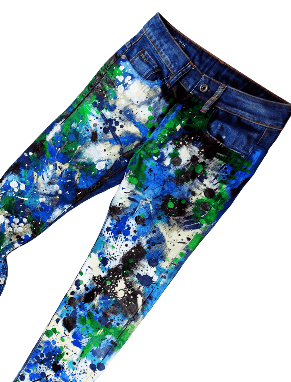 G-Star × Vintage Vintage G-star Custom Printed Denim Jeans Pants Size US 27 - 6 Thumbnail