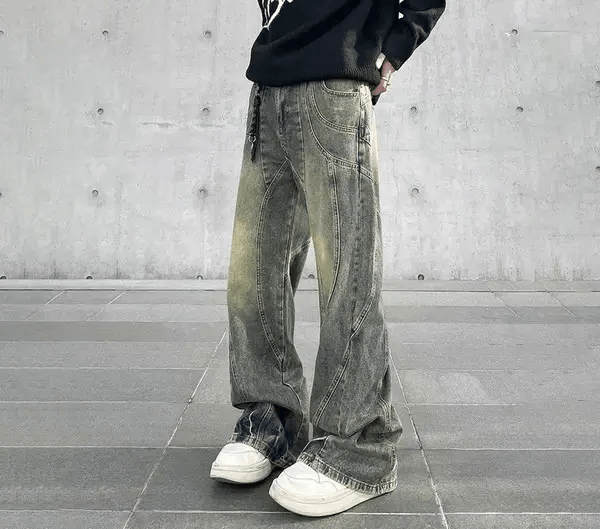 Japanese Brand Vintage Flared Wide Leg Jeans Size US 33 - 6 Thumbnail