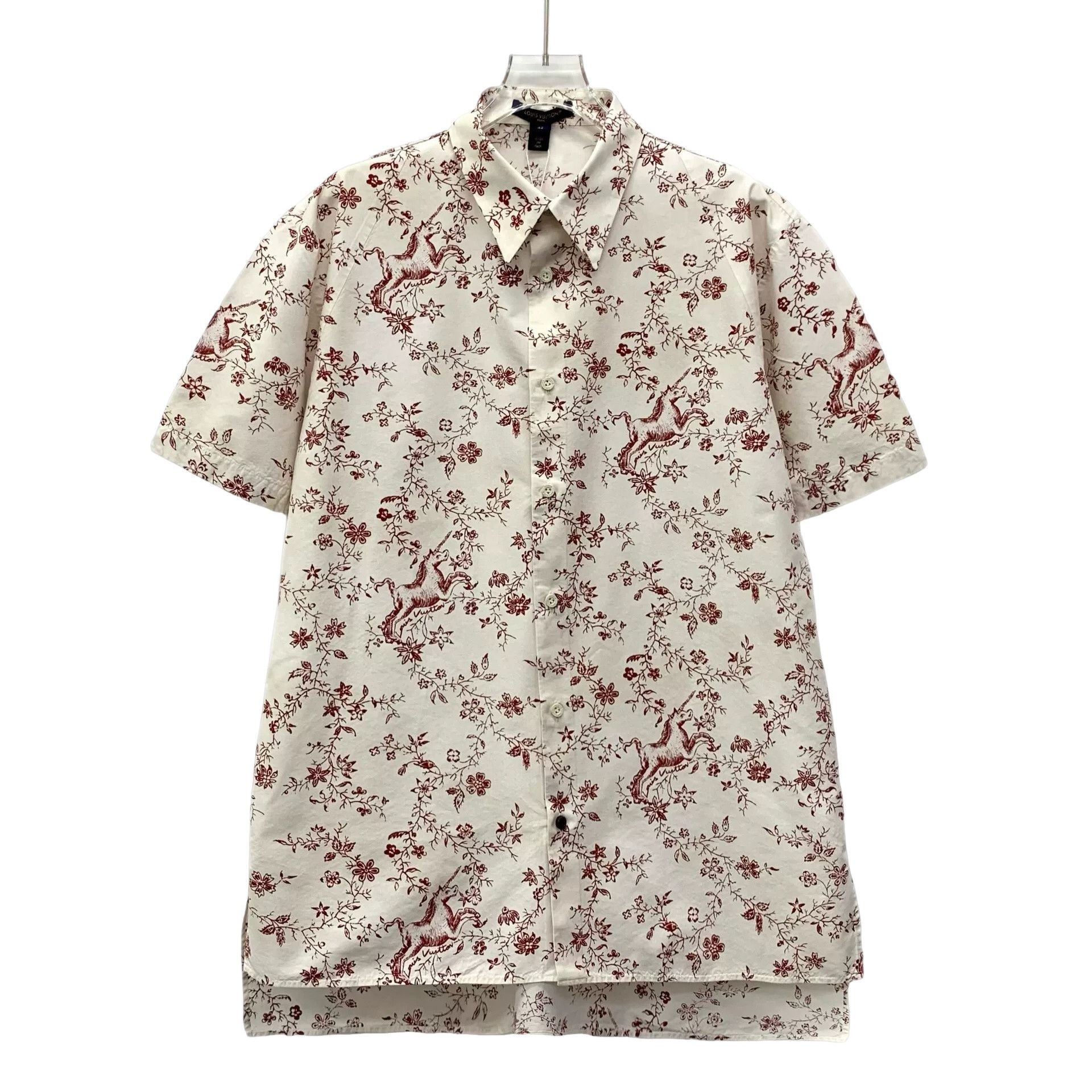 Louis Vuitton Louis Vuitton Floral Unicorn Silk Blend Shirt 42 Size US L / EU 52-54 / 3 - 1 Thumbnail