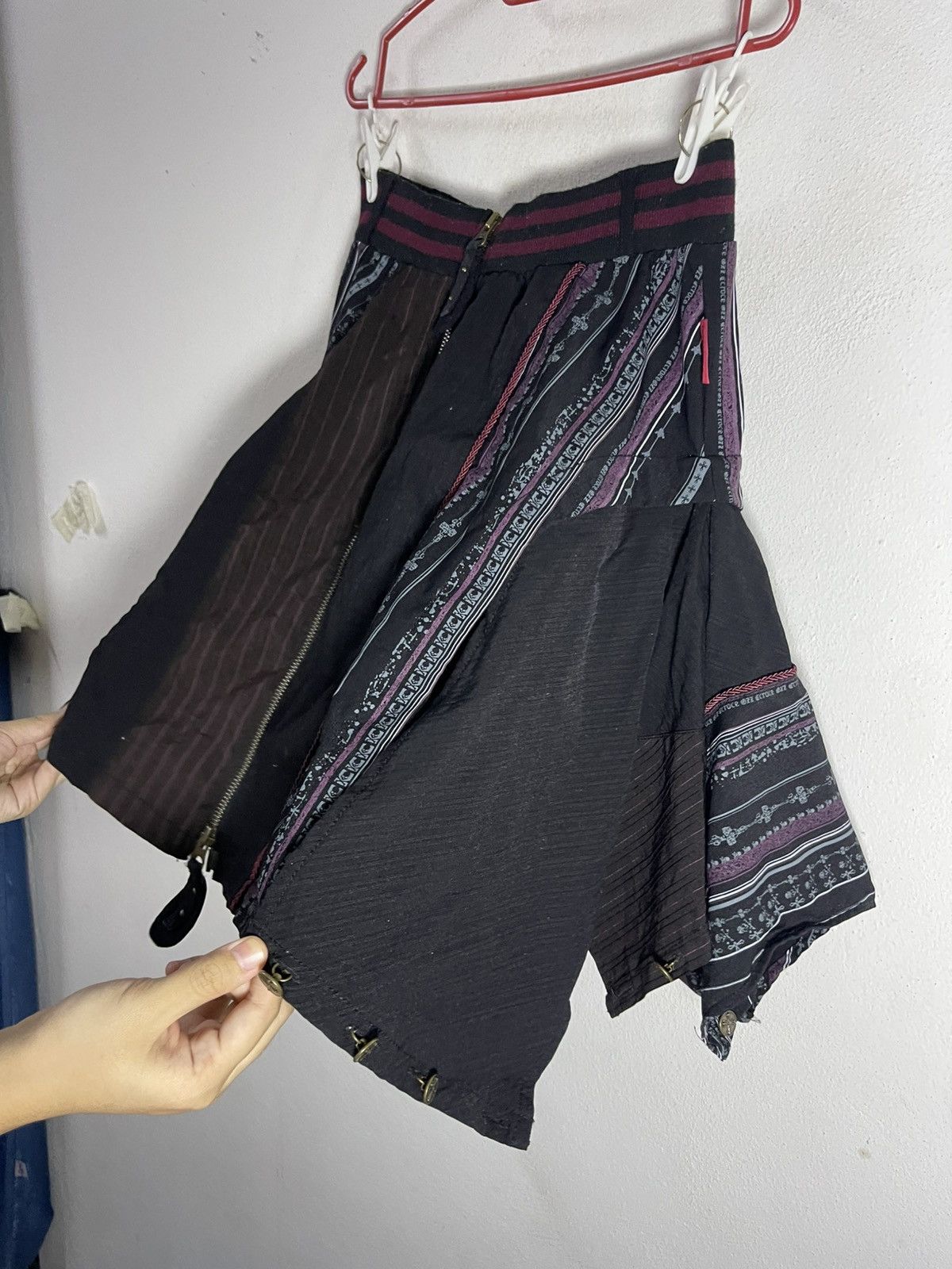 Japanese Brand Ozz Croce Skirt Punk Styles Size 30" / US 8 / IT 44 - 15 Thumbnail