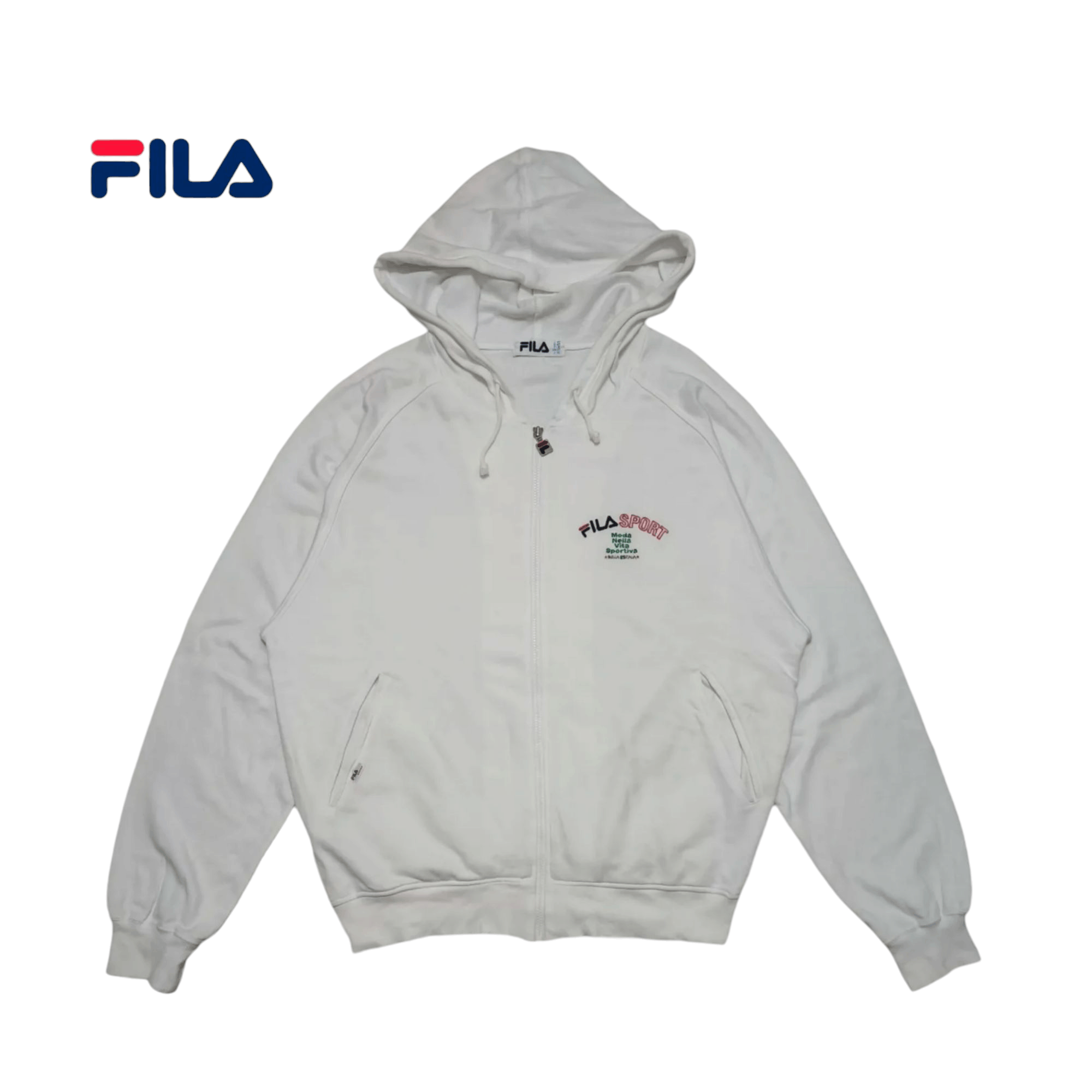 Fila Fila Sport Biella Italia Pullover Hoodie Jacket Size US L / EU 52-54 / 3 - 1 Thumbnail
