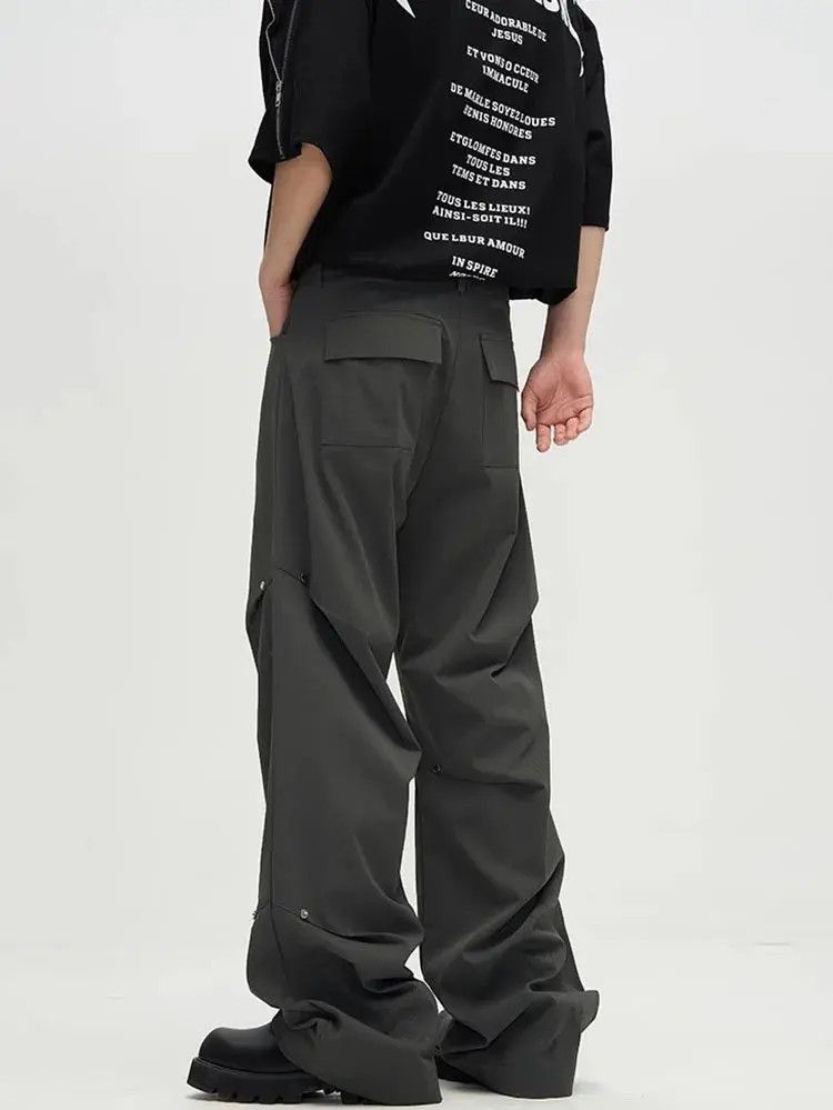 Japanese Brand Cargo baggy flared pleated pants Size US 32 / EU 48 - 5 Thumbnail