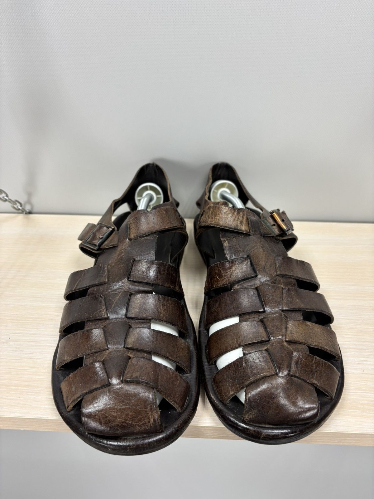 Other Mens leather sandals Zeha Berlin Size 42 Color Brown Size US 9 / EU 42 - 2 Thumbnail