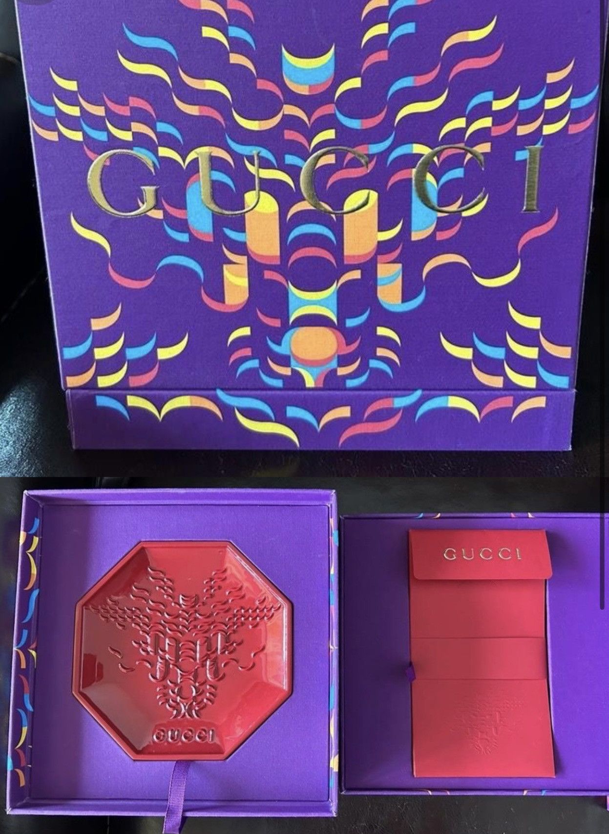 Gucci 🔥 Rare! Gucci dragon 🐉 plate dish Home Decor red packets set Size ONE SIZE - 1 Thumbnail