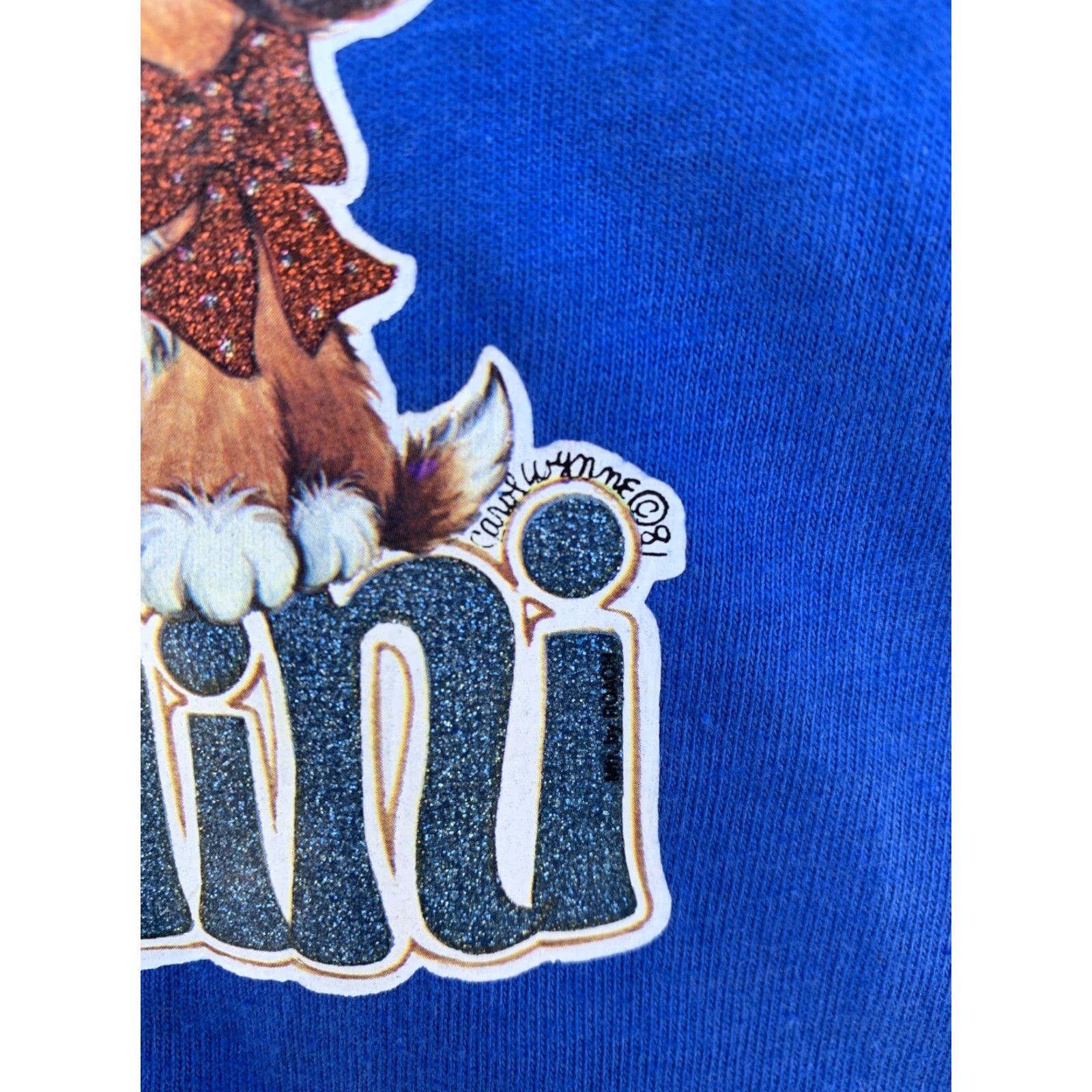 Hanes VINTAGE Hanes Gemini T-Shirt 1980s Iron On Transfer Made In USA M Navy Blue 100% Cotton Mens Sportswear/Beach Shirt Size US M / EU 48-50 / 2 - 5 Thumbnail