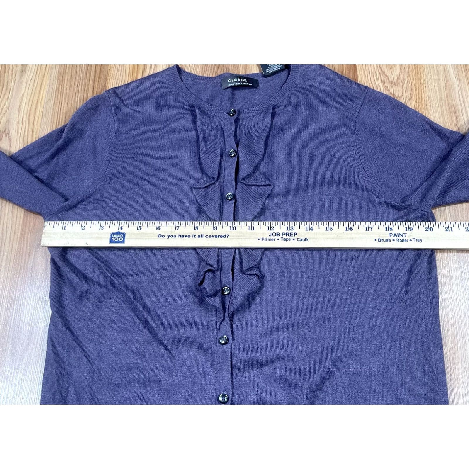 George George Me Sweater Womens XL X-Large Gray Long Sleeve Cardigan Knit Silk Blend Size XL / US 12-14 / IT 48-50 - 5 Thumbnail
