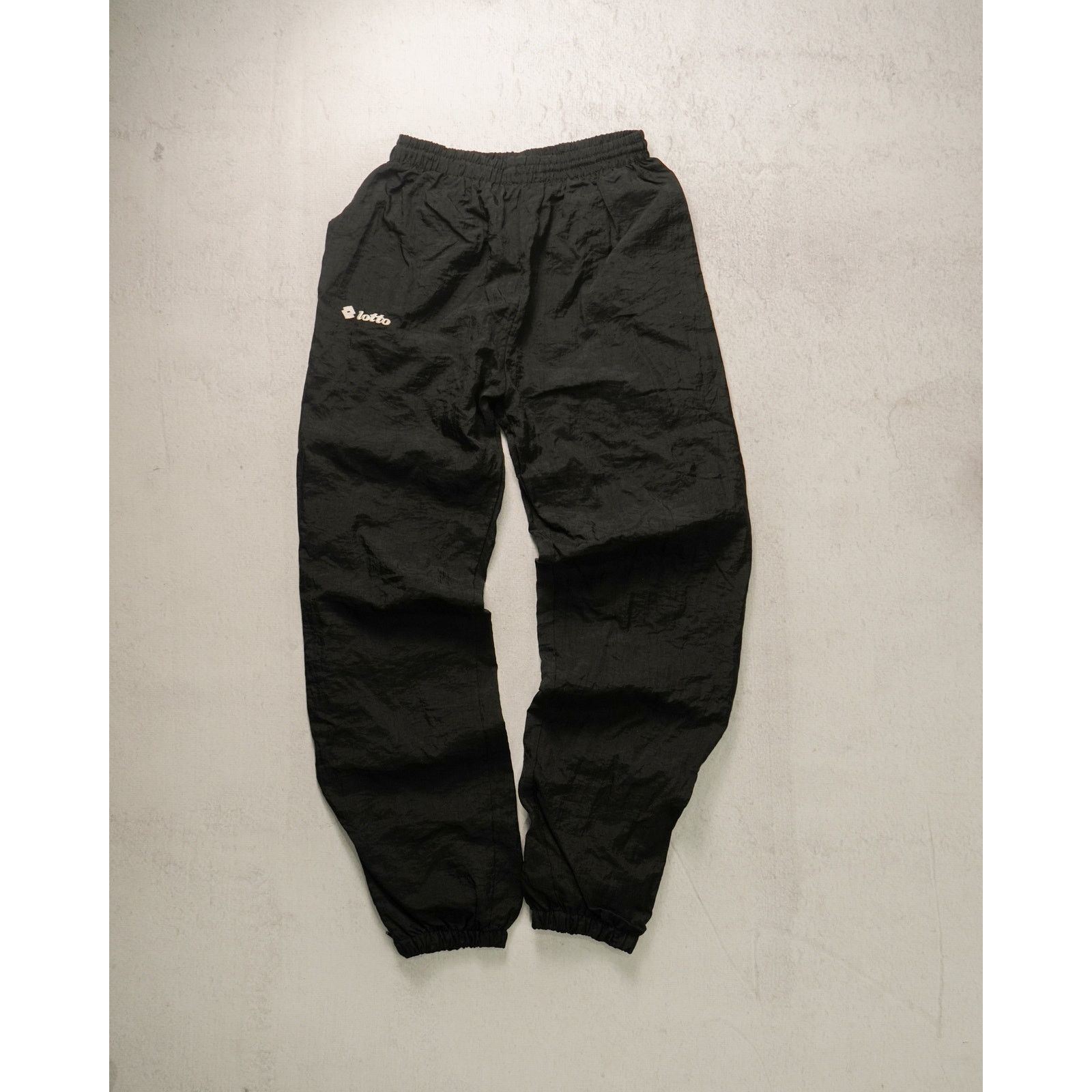 Lotto Sport Vintage 90s Lotto Black Cuffed Track Pants - Women's Medium Size 28" / US 6 / IT 42 - 1 Thumbnail