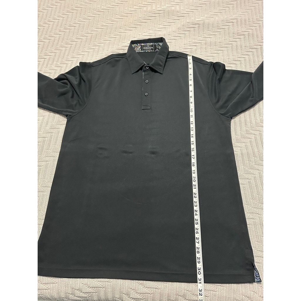 BUGATCHI Bugatchi black long sleeve polo size L Size US L / EU 52-54 / 3 - 6 Thumbnail