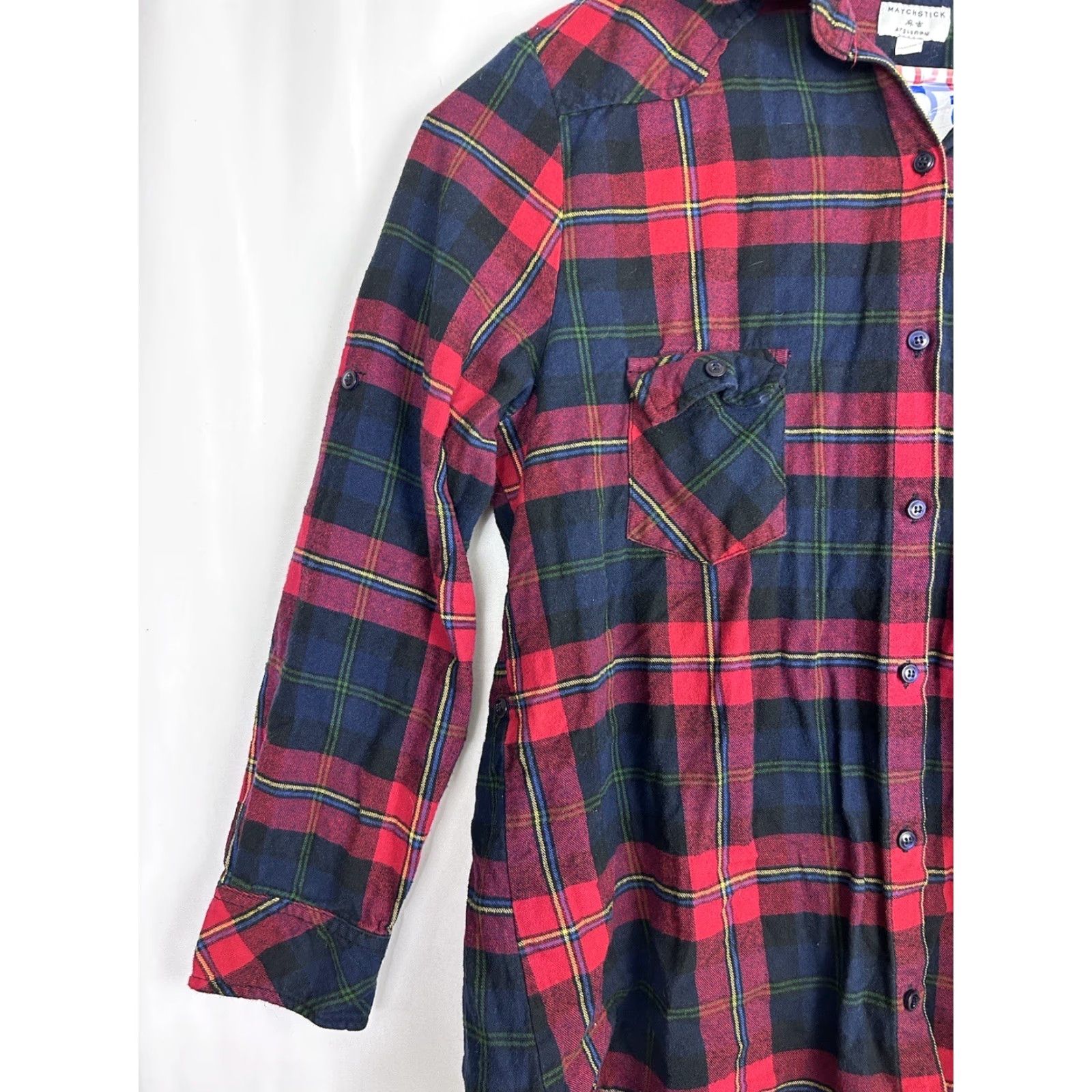Vintage VINTAGE Matchstick Argus Womens 2XL Red Black Plaid Flannel Button-Up Shirt Casual Outdoor Pockets Womens Size XXL / US 16-18 / IT 52-54 - 2 Thumbnail