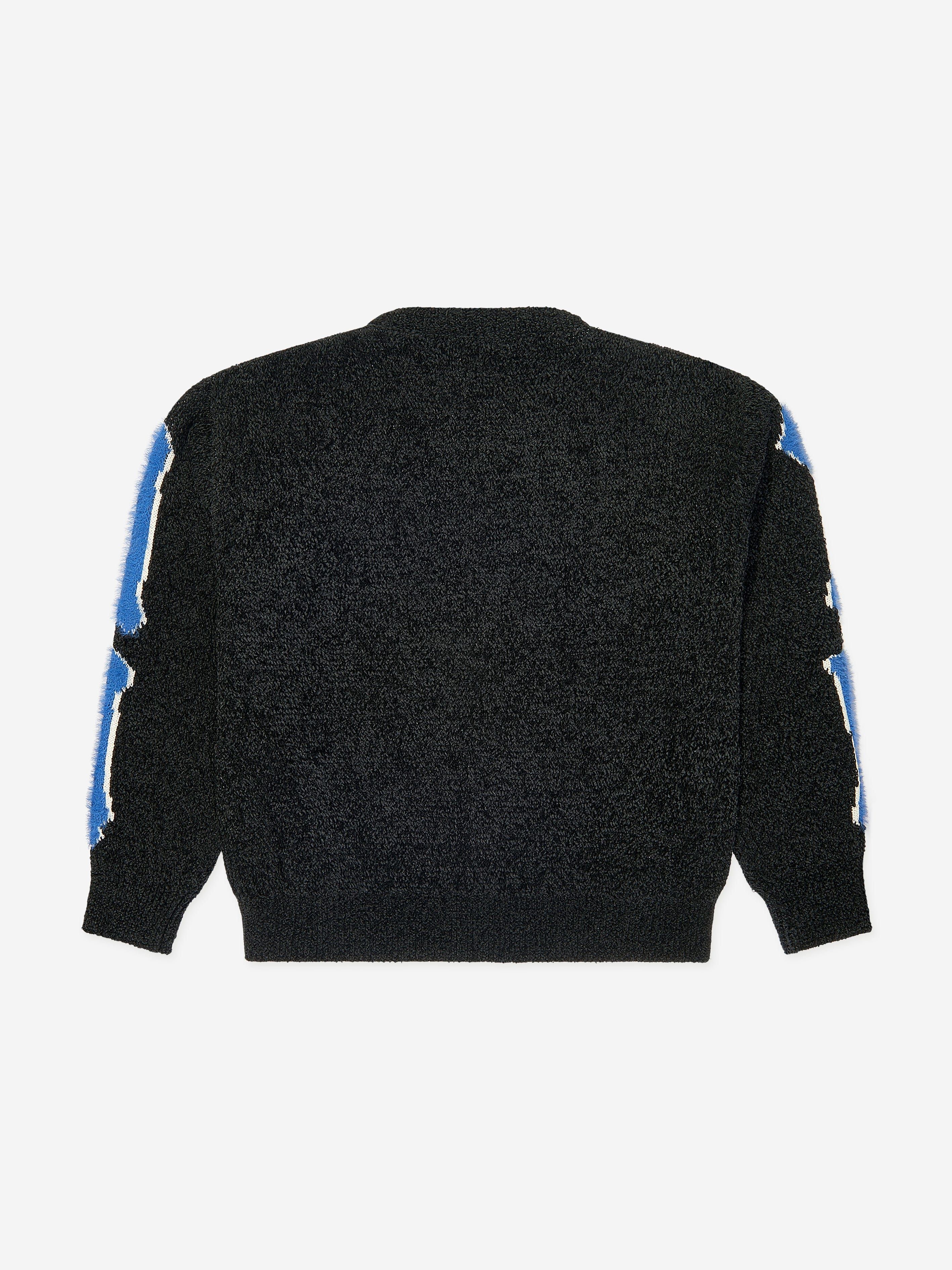 Amiri oc11z0225 KIDS Bones Sweatshirt in Black/Blue Size US XXS / EU 40 - 2 Thumbnail