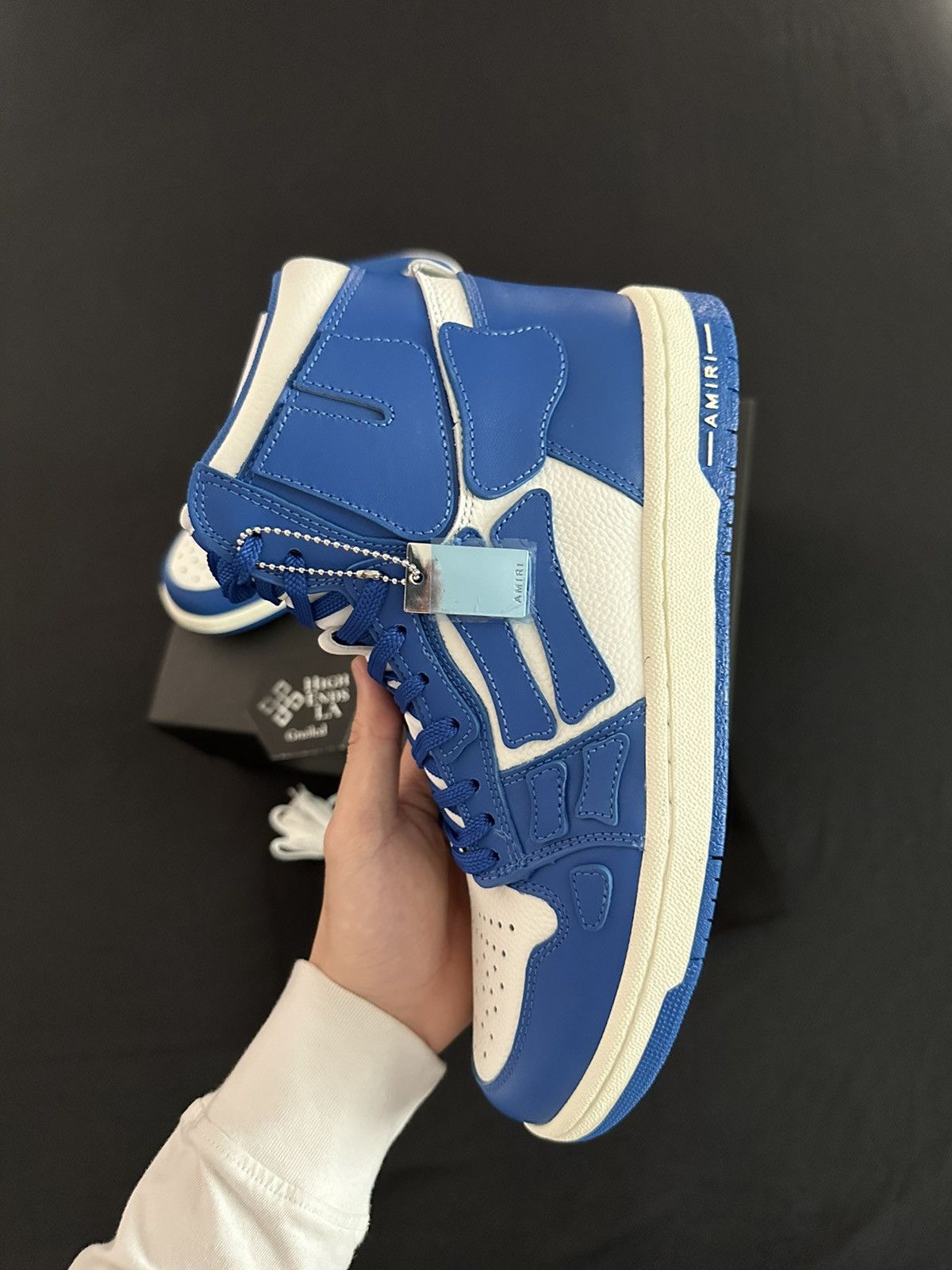 Amiri Amiri Blue Skel Hi Top Sneakers Size US 9 / EU 42 - 2 Thumbnail