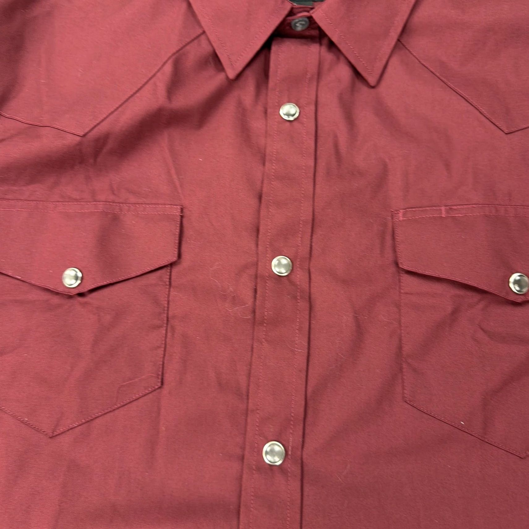 Vintage Gibson Trading Company Shirt Mens XL Burgundy Western Pearl Snap Long Sleeve Size US XL / EU 56 / 4 - 5 Thumbnail
