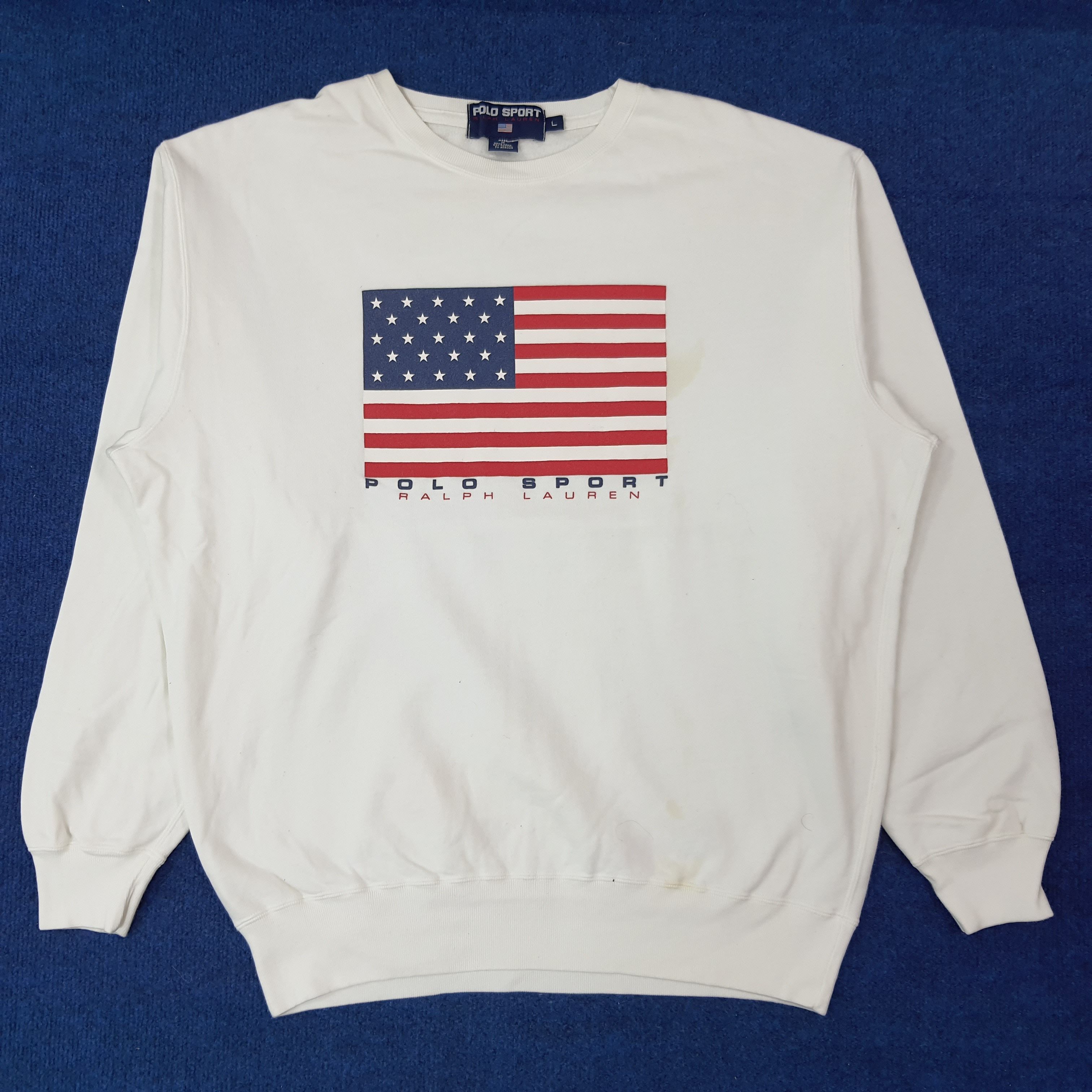 Polo Ralph Lauren Vintage Polo Sport Ralph Lauren Flag Sweatshirt C227N16 Size US XL / EU 56 / 4 - 1 Thumbnail