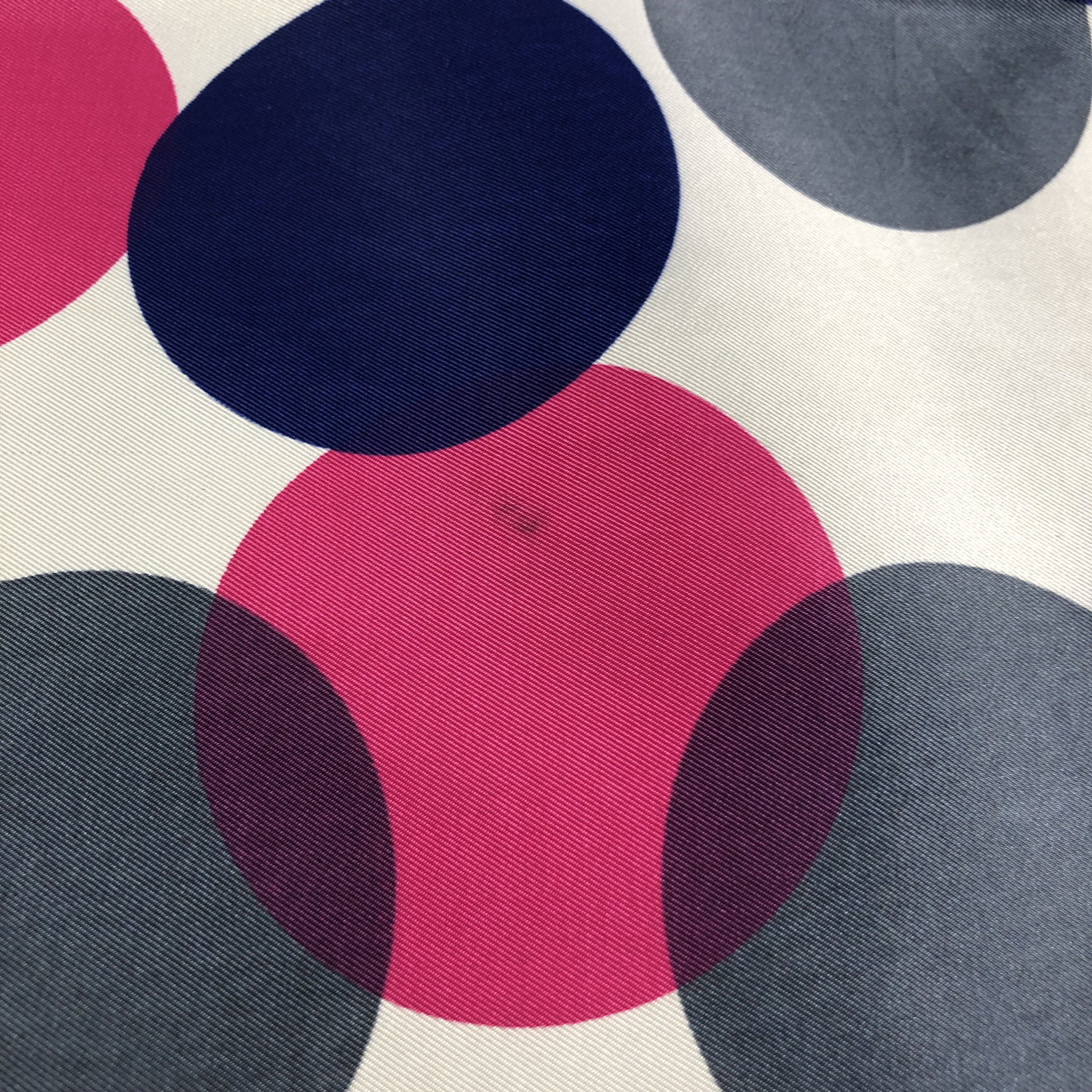 Vintage Polka Dots Hand Rolled Scarf M407 Size ONE SIZE - 7 Thumbnail