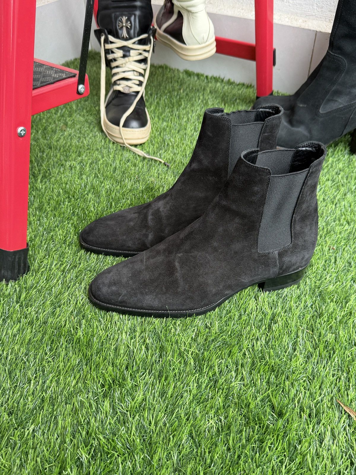 Saint Laurent Paris Suede wyatt boots by Hedi slimane Size US 7 / EU 40 - 2 Thumbnail