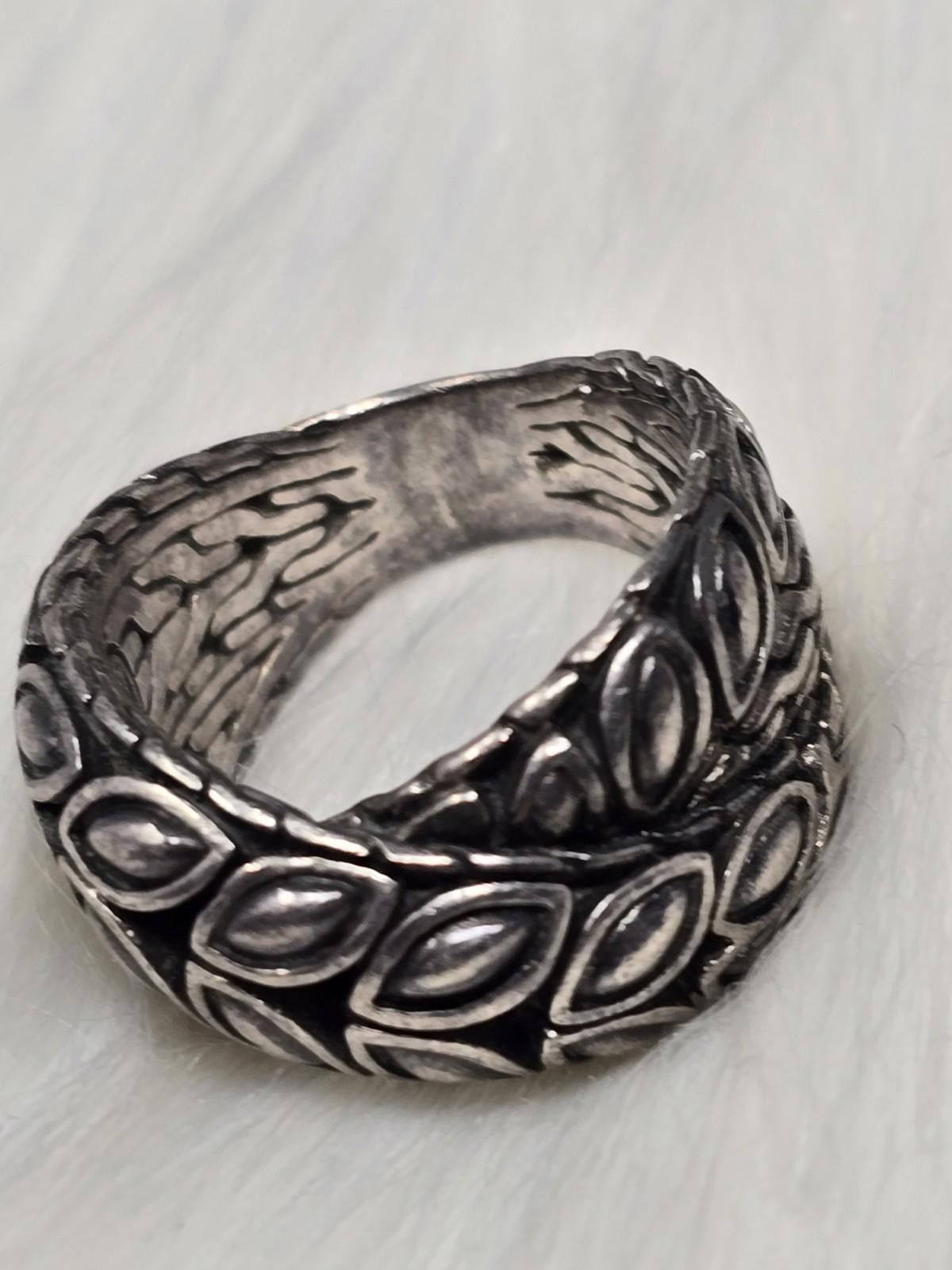 John Hardy John Hardy 925 Silver Batu Kawung Overlap Band Ring Size 7 Size ONE SIZE - 4 Thumbnail