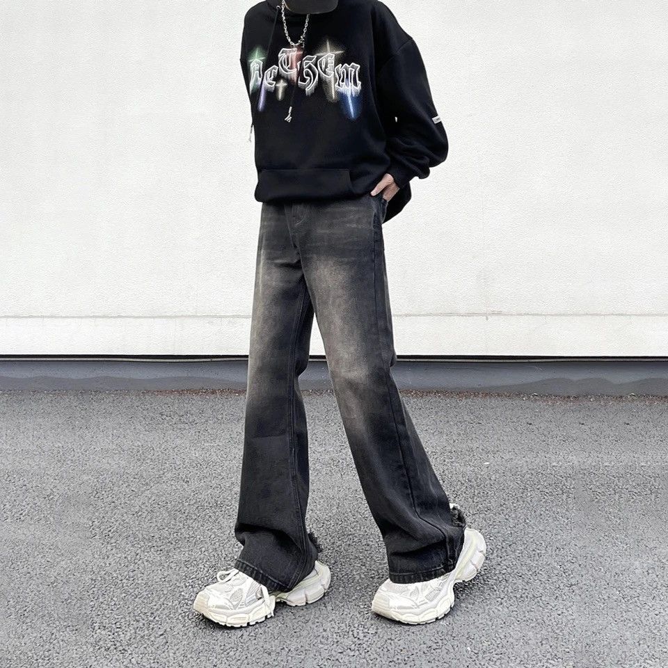 Denime × Japanese Brand × Vintage Flare Jeans Men Baggy Wide Leg Streetwear Size US 34 / EU 50 - 5 Thumbnail