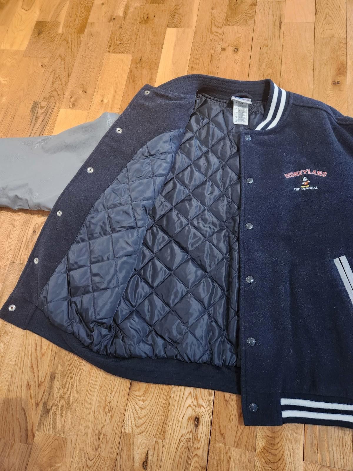 Designer RARE VTG Disneyland Varsity Leather & Wool Jacket Navy S Size US S / EU 44-46 / 1 - 6 Thumbnail