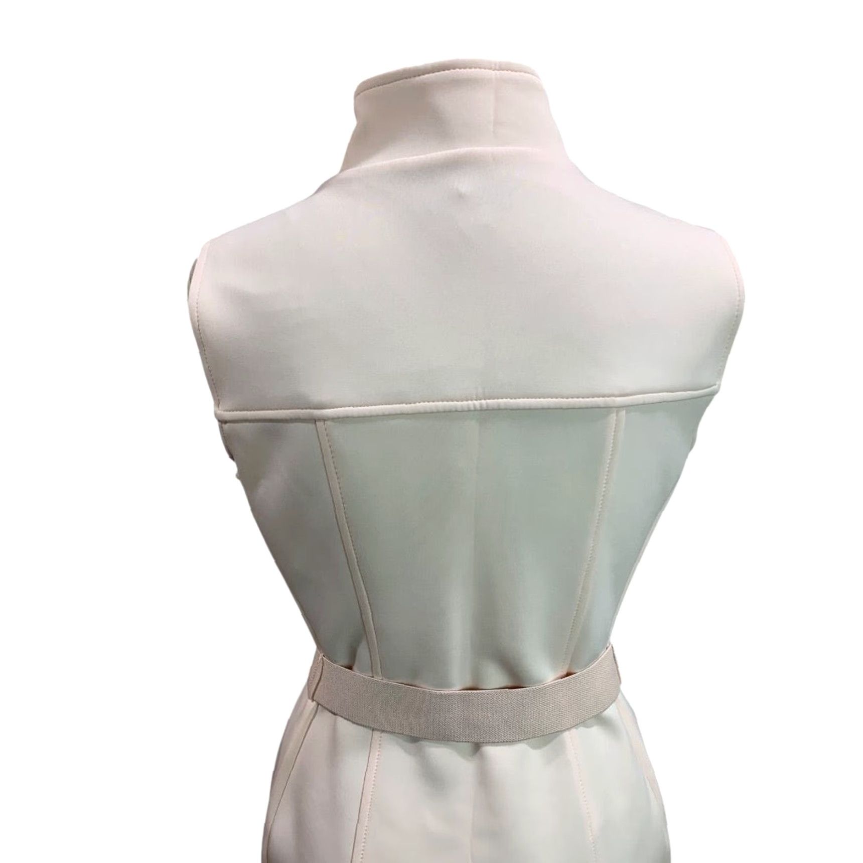 Tommy Hilfiger VINTAGE Tommy Hilfiger Scuba Dress Women Knee Length 10 Regular White Powder Pink TD6S1A9A Mens Size L / US 10 / IT 46 - 6 Thumbnail