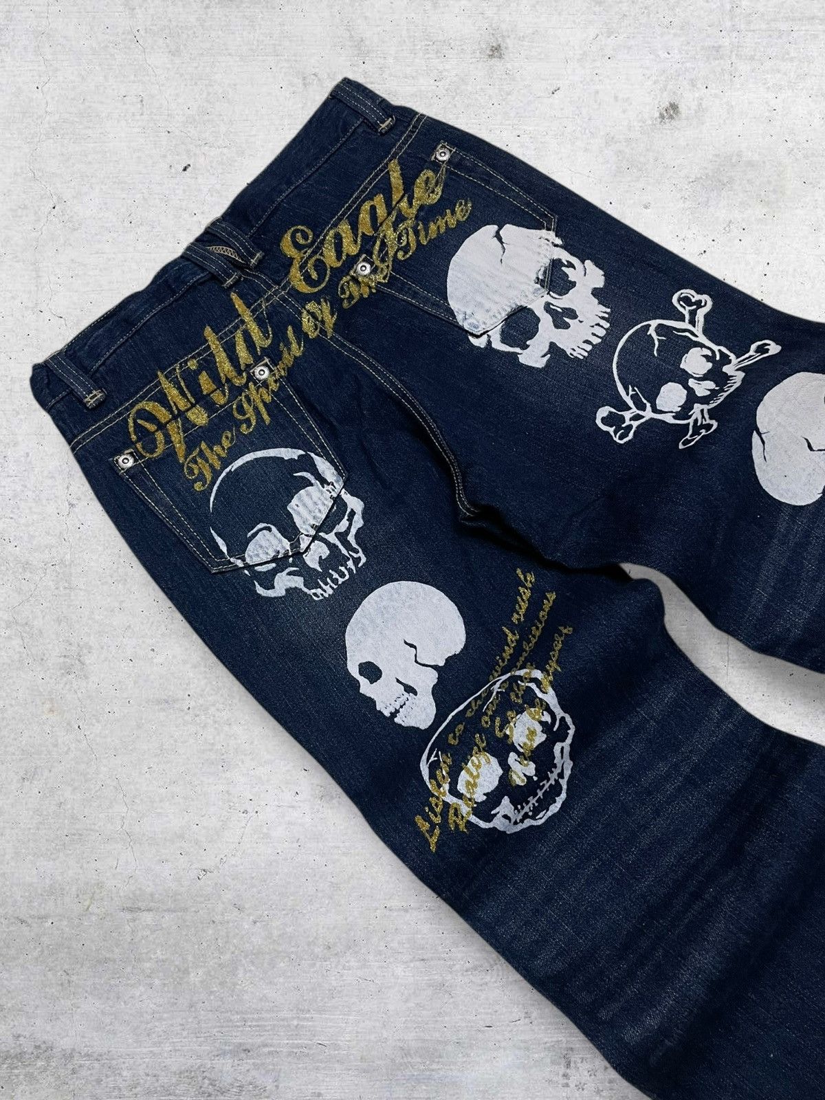 Hysteric Glamour VINTAGE WILD EAGLE 90S JAPAN DESIGNER SKULL AFFLICTION DENIM Size US 28 / EU 44 - 6 Thumbnail
