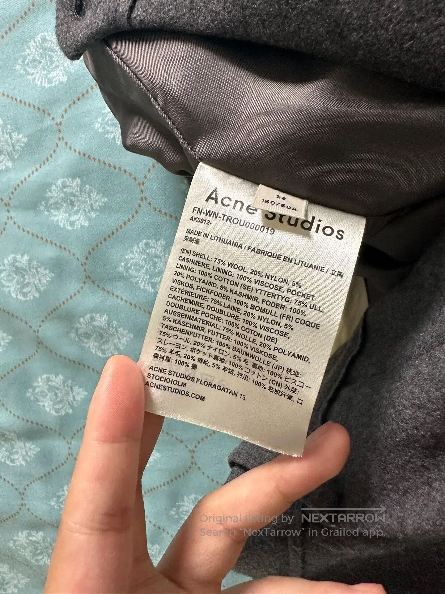 Acne Studios Acne Wool Trousers with Stylish Fit. Size 26" / US 2 / IT 38 - 4 Thumbnail