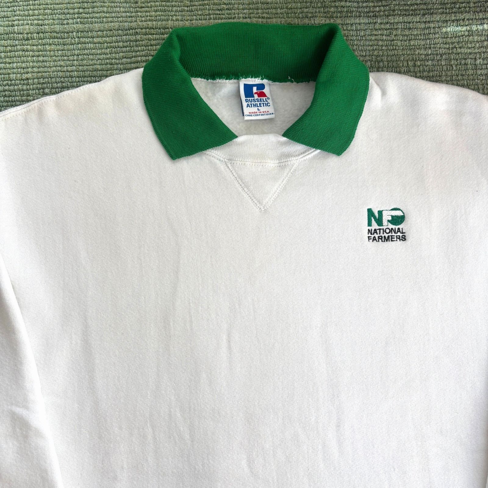 Russell Athletic × Vintage Vintage 1990s Russell Athletic cotton collared farmers sweat Size US L / EU 52-54 / 3 - 1 Thumbnail