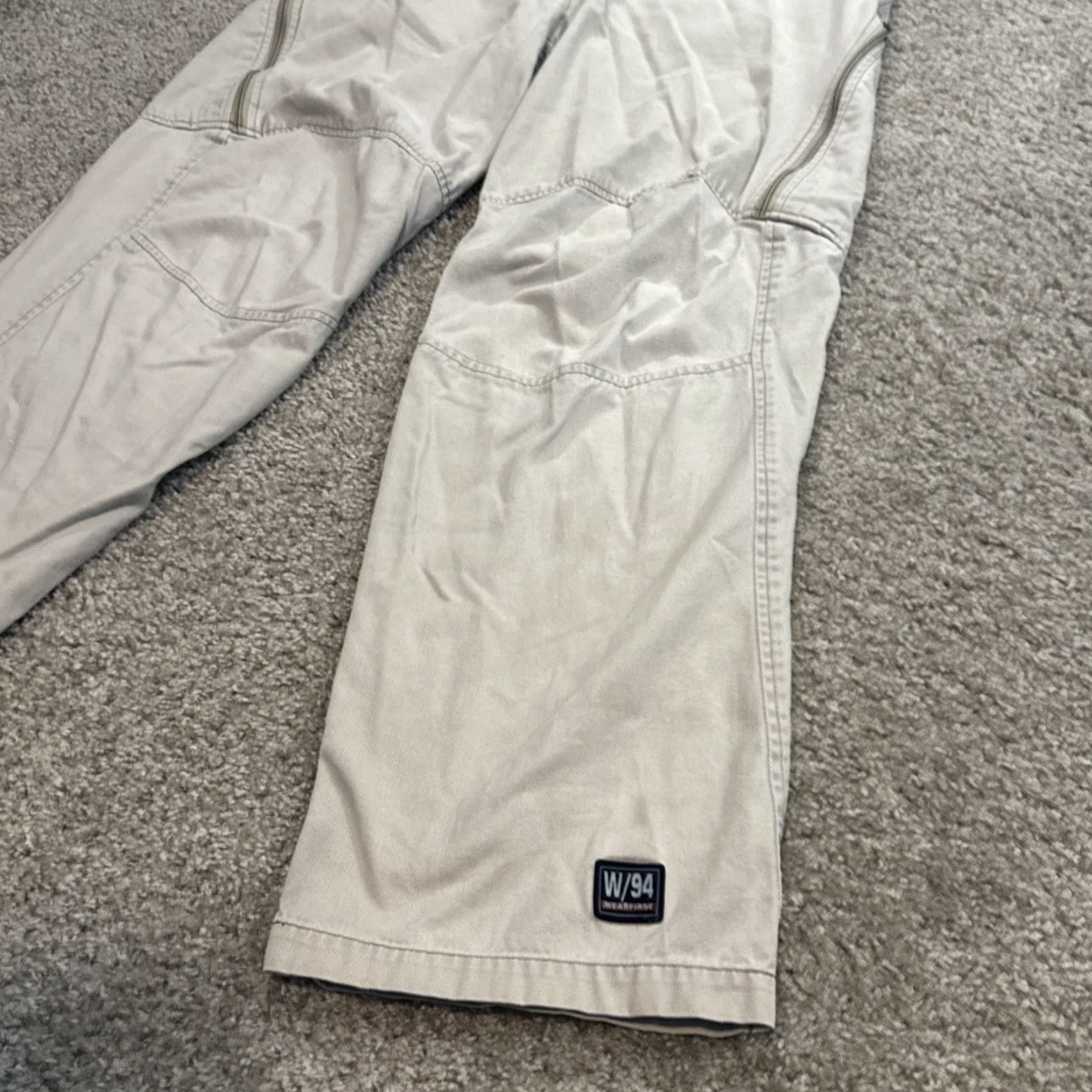Vintage Wearfirst Cargo Pants Mens 34x32 Tan Straight Leg Cargo Pants Mens Regular 34in Gray Cotton Ramie Vintage No Size US 34 / EU 50 - 5 Thumbnail
