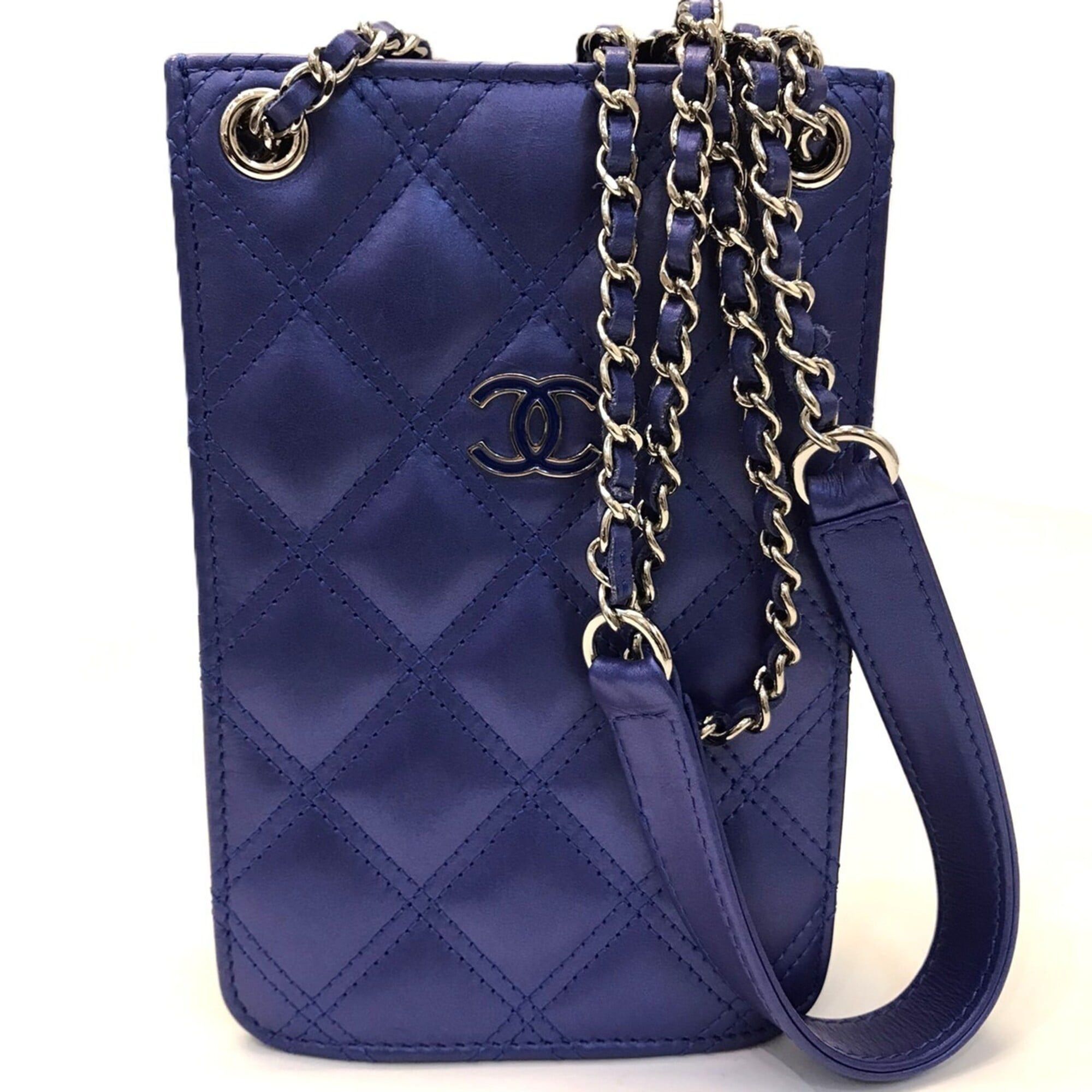 Chanel Chanel Matelassé Chain Bag Shoulder Pouch Lambskin Leather Soft Blue A82150 CHANEL Size ONE SIZE - 1 Thumbnail