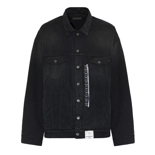 Balenciaga Size Sticker Denim Jacket Size US L / EU 52-54 / 3 - 1 Thumbnail