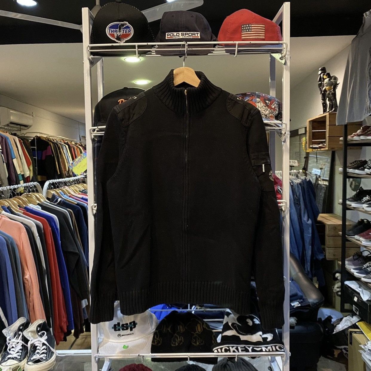 Vintage Lauren Ralph Lauren Black Full Zip Sweater Jacket