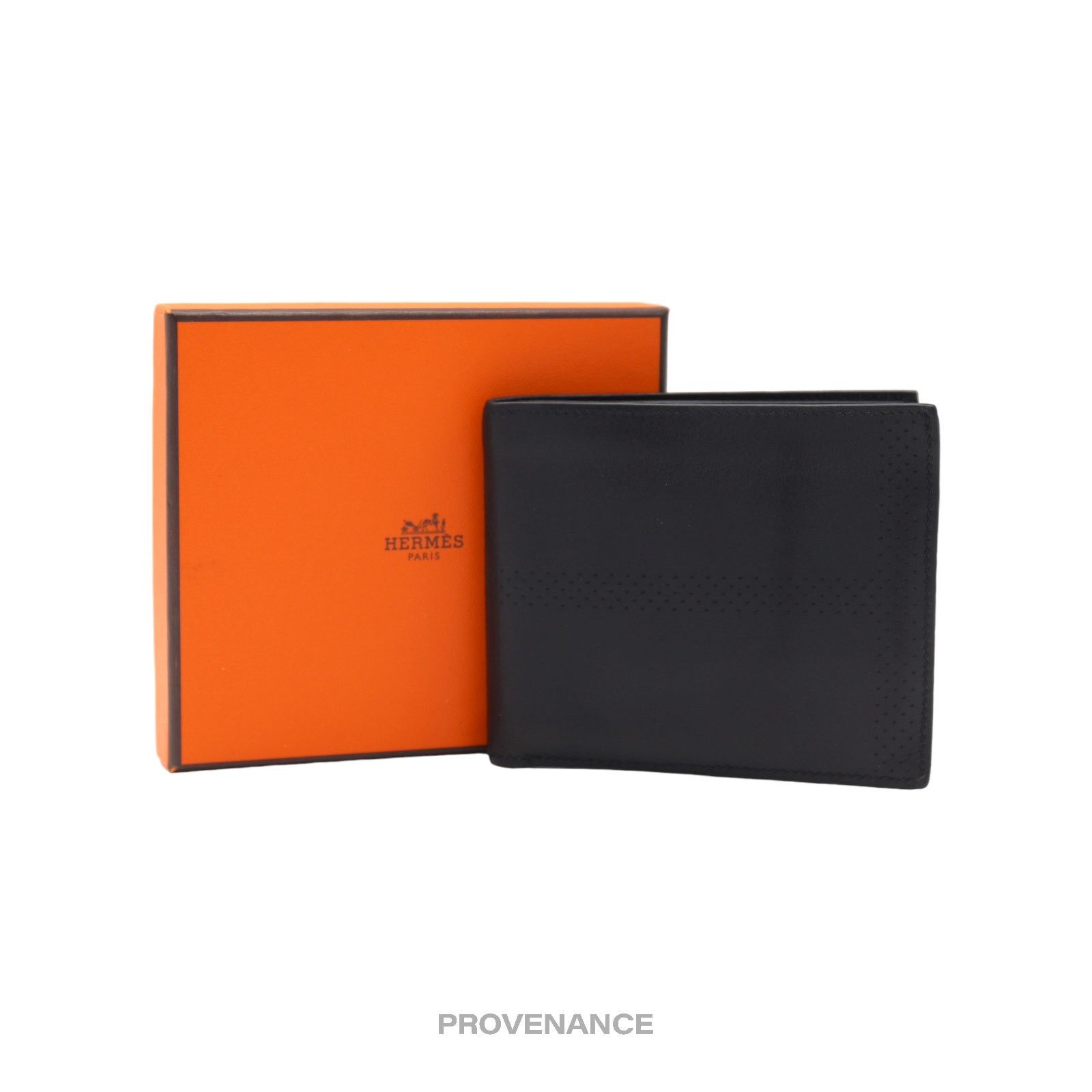 Hermes 🔴 Hermès 8CC Bifold Wallet - Black Perforated H Size ONE SIZE - 1 Thumbnail