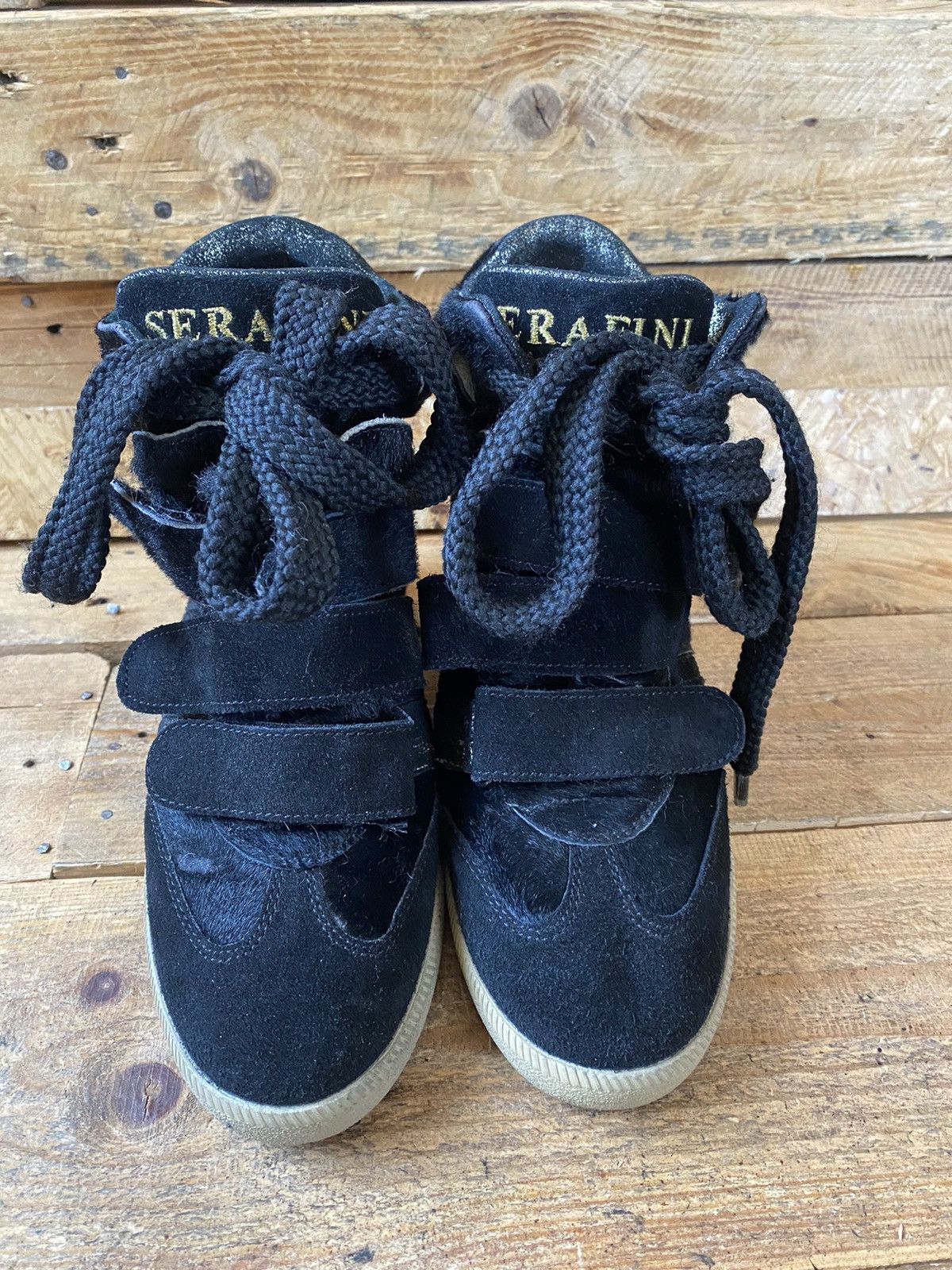 Serafini platform wedge suede boots like isabel marant 37