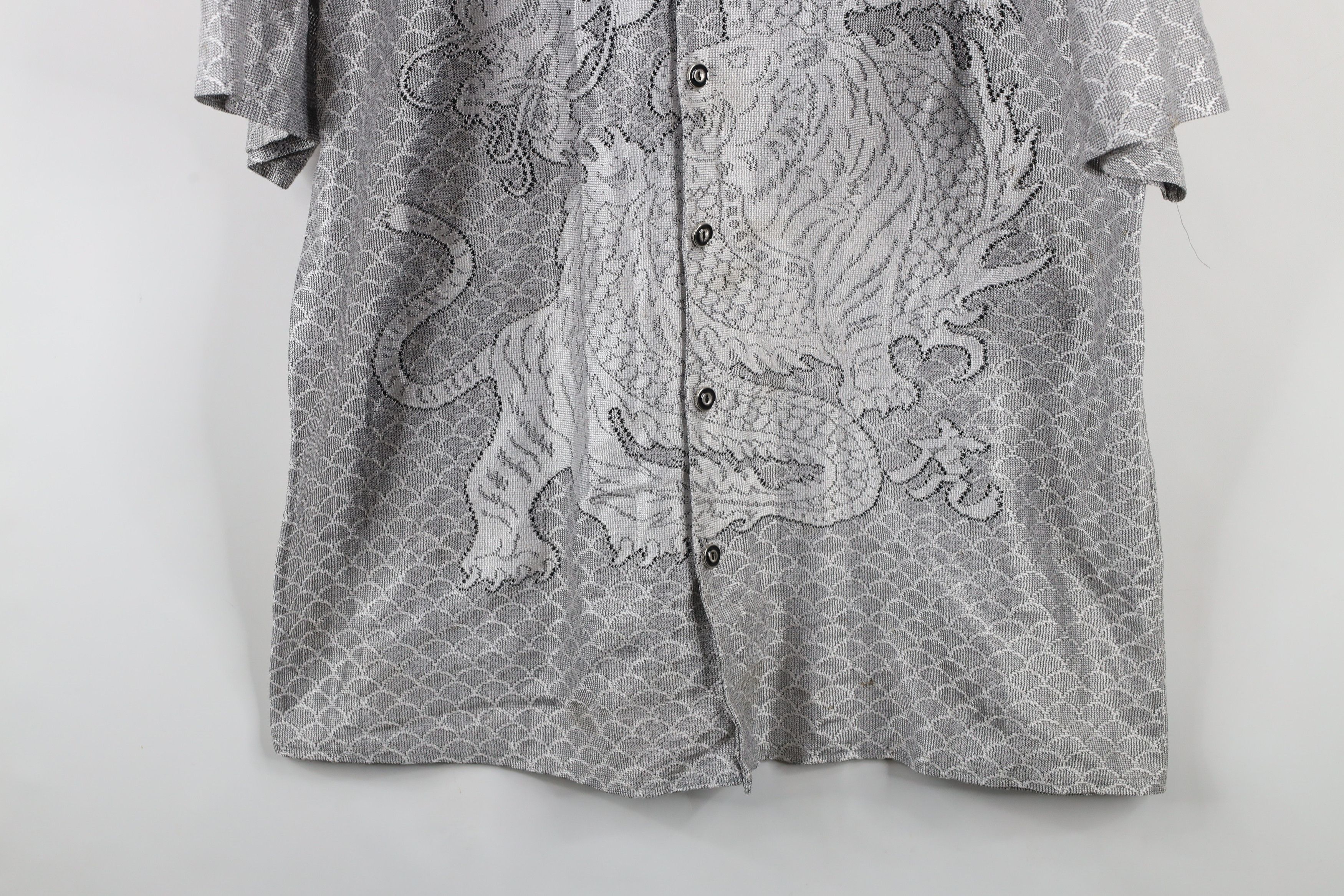 Vintage Vintage 90s Y2K Streetwear All Over Print Knit Button Shirt Size US XXL / EU 58 / 5 - 3 Thumbnail