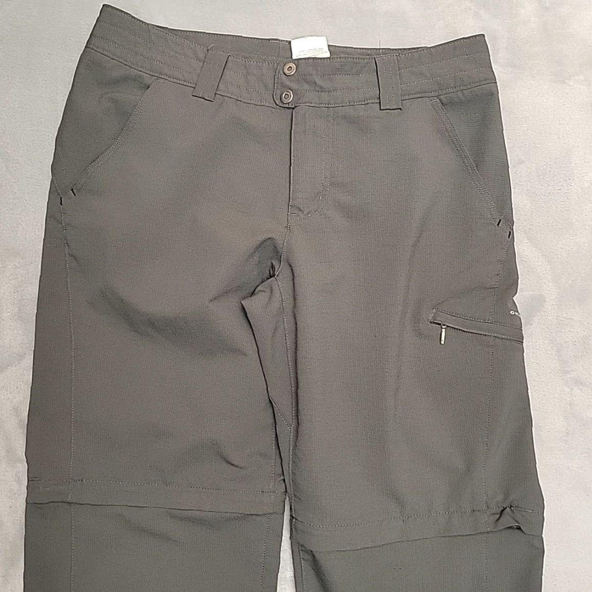 Vintage Columbia Titanium Convertible Pants Womens 8 Gray Outdoor Hiking Performance Quick Dry Pockets Size 30" / US 8 / IT 44 - 3 Thumbnail