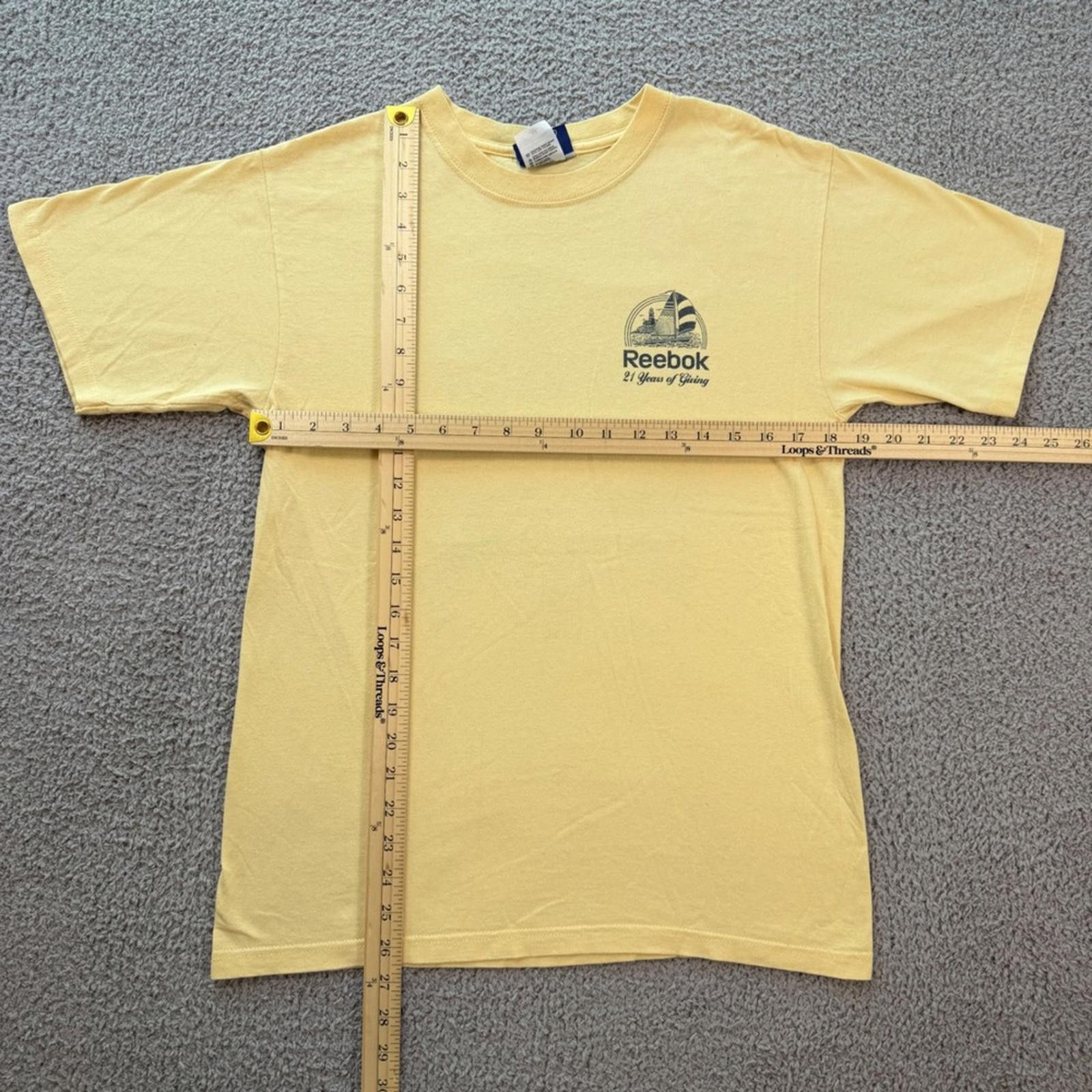 Reebok Vintage Reebok Falmouth Walk T Shirt M Yellow Sailing Y2K Size US M / EU 48-50 / 2 - 3 Thumbnail
