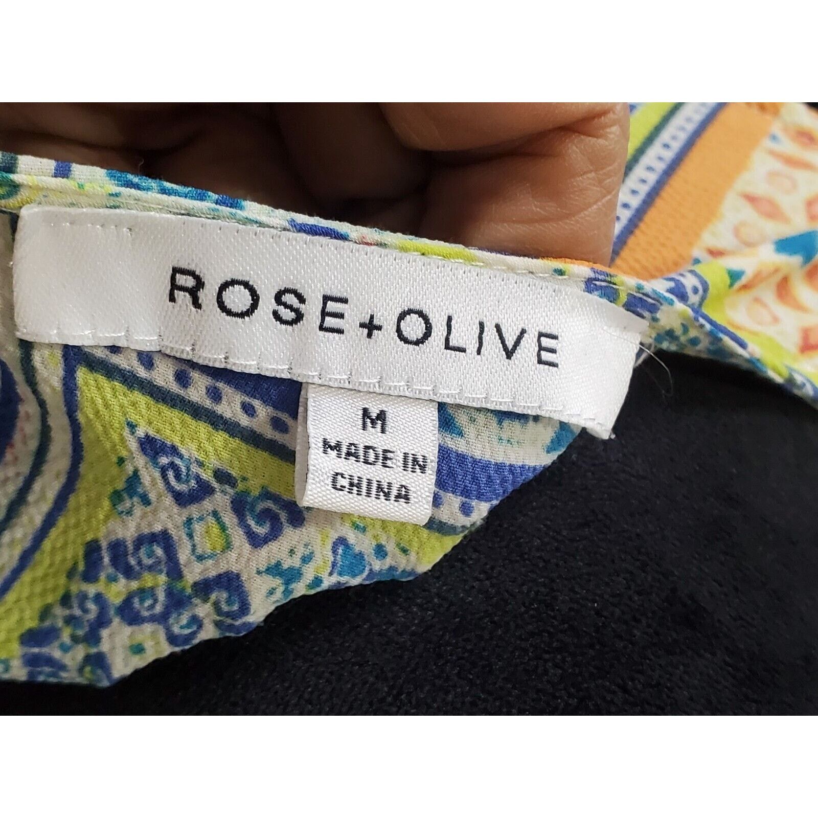 Other Rose + Olive Polyester Round Neck Sleeveless Top Blouse M Size M / US 6-8 / IT 42-44 - 8 Thumbnail