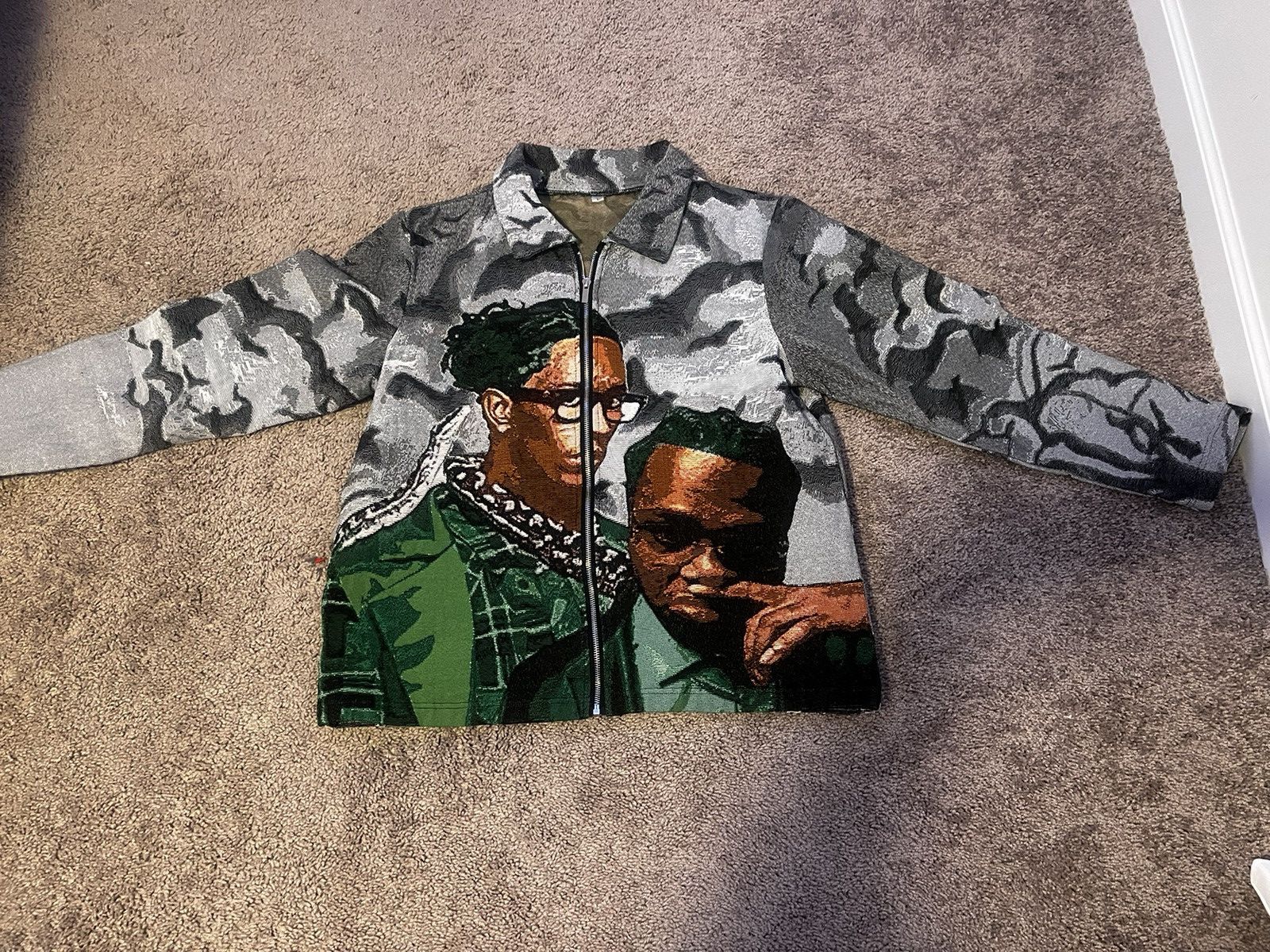 Vintage FREE THUG ZIP UP TAPESTRY Size US L / EU 52-54 / 3 - 1 Thumbnail