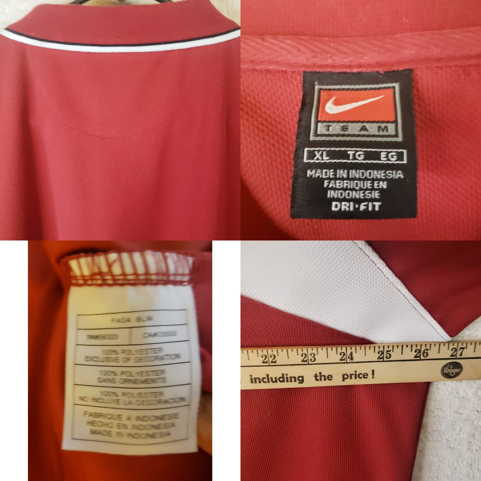 Nike NIKE Men's XL Garnet Striped South Carolina Gamecocks Golf Polo Shirt Size US XL / EU 56 / 4 - 9 Thumbnail