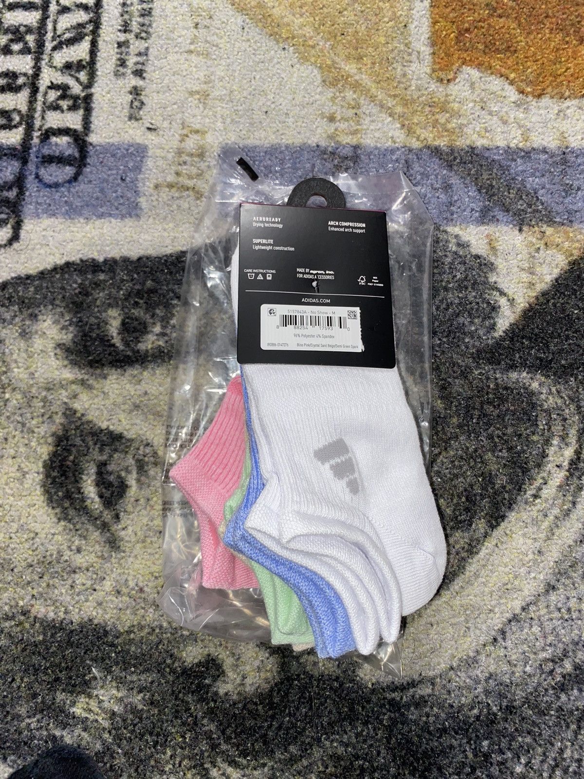 Adidas Adidas Superlite 3.0 No-Show Socks (6 PACK) MEDIUM Size ONE SIZE - 4 Thumbnail